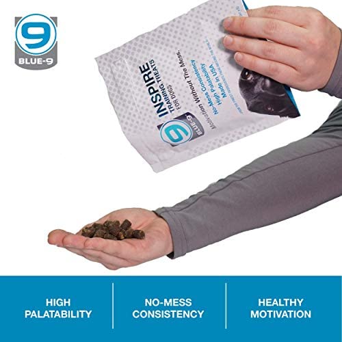 Blue-9 Inspire Dog Training Treats - Bite-Sized, All-Natural USA Made Dog Treats (4oz Resealable Bag) - Perfect for Obedience Training & Positive Reinforcement Rewards
