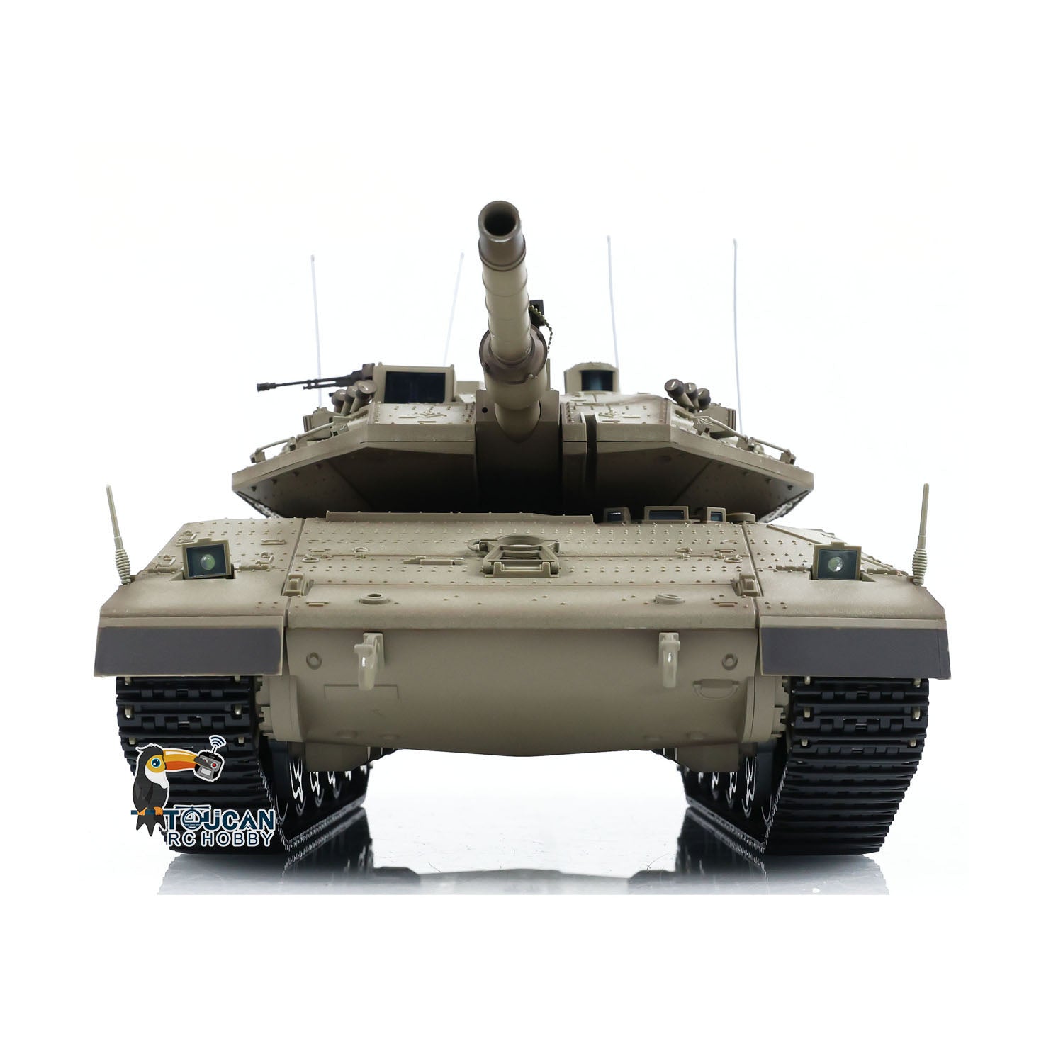 Heng Long 1/16 Scale RC Tank IDF Merkava MK IV - Metal Gearbox, 360° Rotating Barrel & Recoil - Remote Control Military Tank Model for Collectors & Battle Simulation