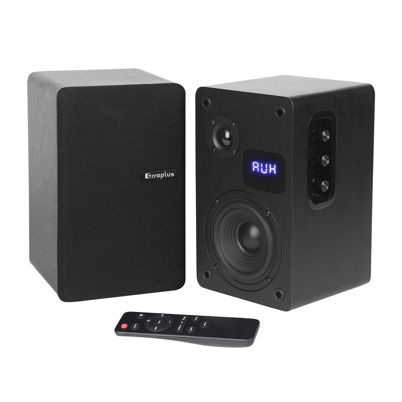 70W Powered Bookshelf Speakers - Active Stereo Studio Monitor Speakers with Wired Optical/ARC/RCA/AUX/BT Input for Turntable, Vinyl Record Player, Home Audio, TV, Gaming PC - Perfect for Home Theater, Music Studio & Office Setup (Black)