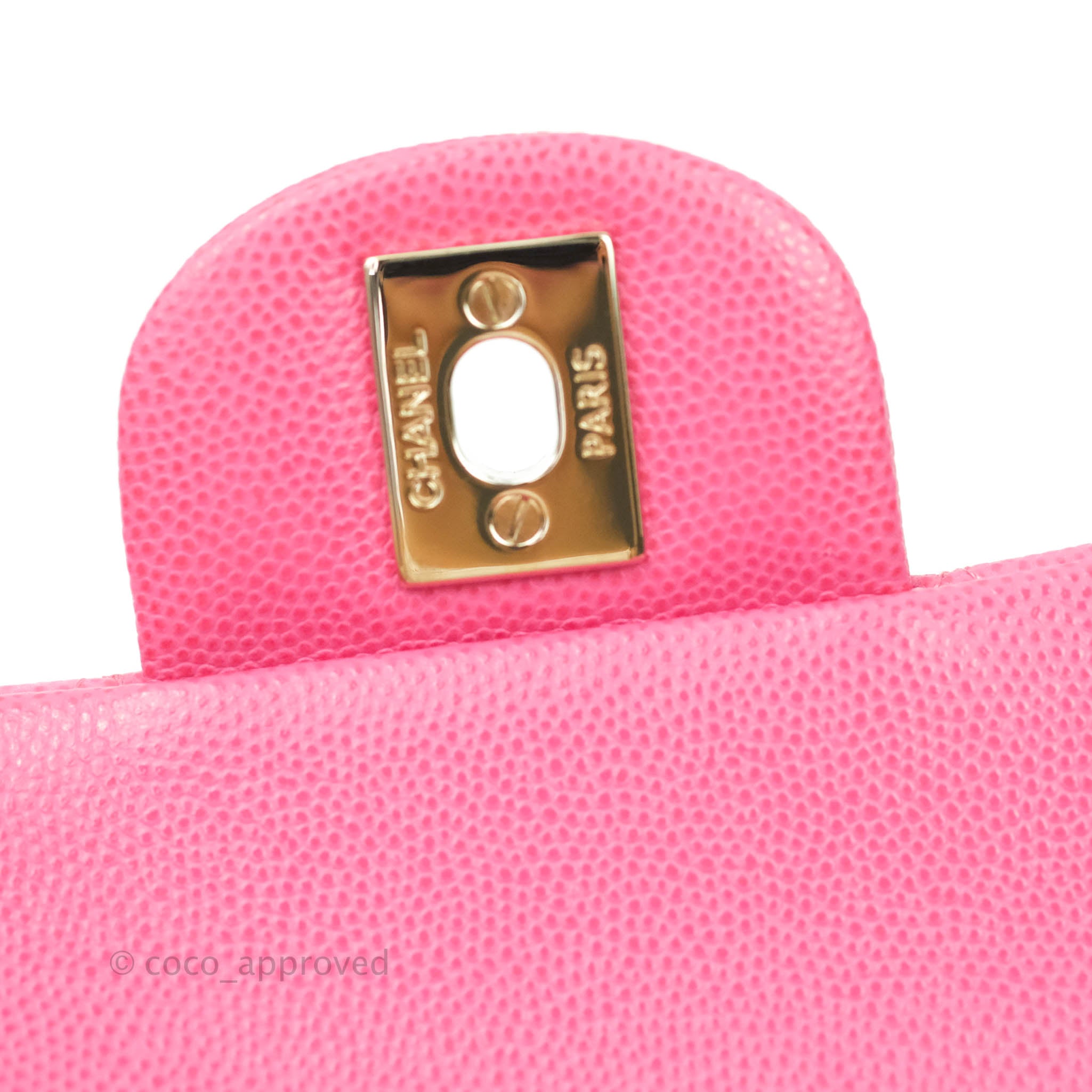 Chanel Classic Medium Double Flap Bag in Pink Caviar Leather with Gold Hardware - Perfect for Date Night & Special Occasions