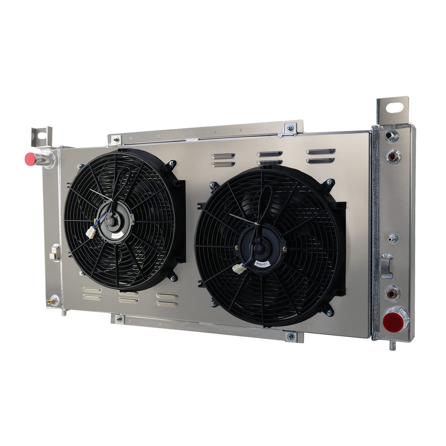 3 Row Radiator Fan Shroud Combo Kit for 1999-2012 GMC Chevrolet Sierra Yukon Silverado 1500 2500 3500 HD - Fits 4.3L 4.8L 5.3L 6.0L Engines - 40