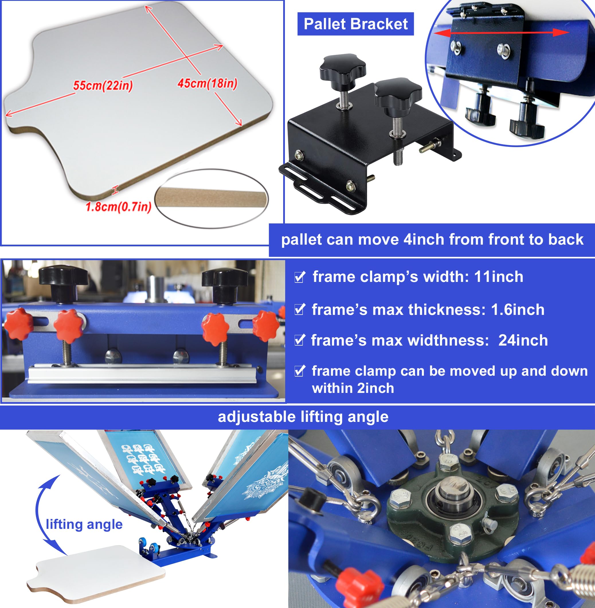 4-Color 2-Station Screen Printing Kit - Professional Desktop Screen Printing Press Equipment with Squeegee & Ink - Perfect for DIY T-Shirt Printing, Custom Apparel & Small Business Use