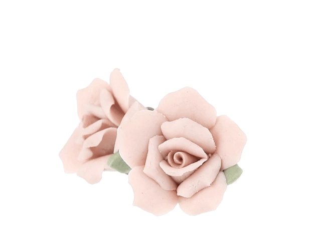 1928 Vintage Bridal Pink Porcelain Rose Post Earrings for Women - Romantic Floral Jewelry Gift for Weddings, Anniversaries & Special Occasions