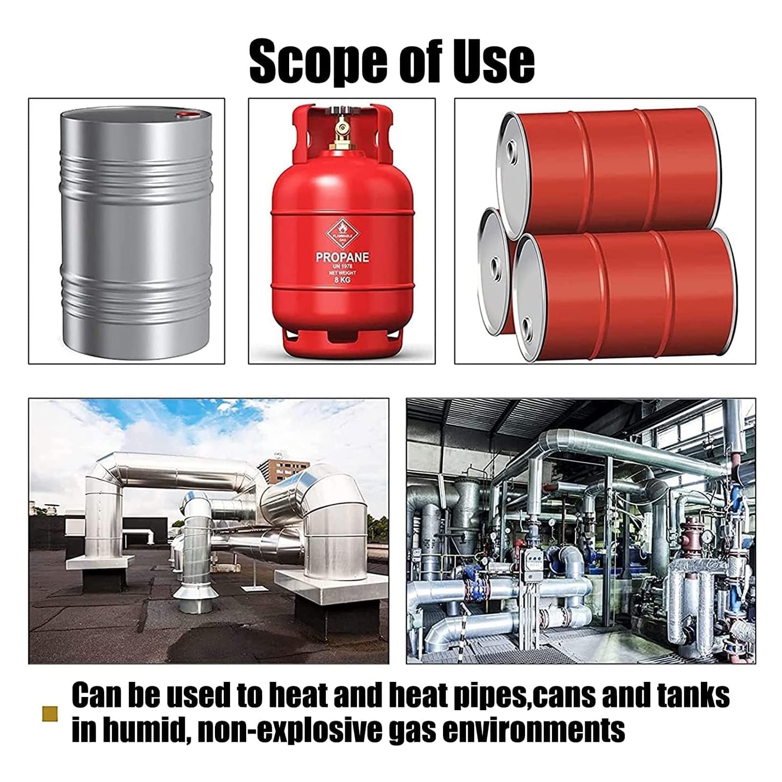 1000W Metal Oil Drum Heater with Temperature Controller - Efficient Silicone Heating Band for Tanks, Drums & Pipes (30L 940x250) - Perfect for Winter Storage, Industrial Use & Outdoor Workplaces