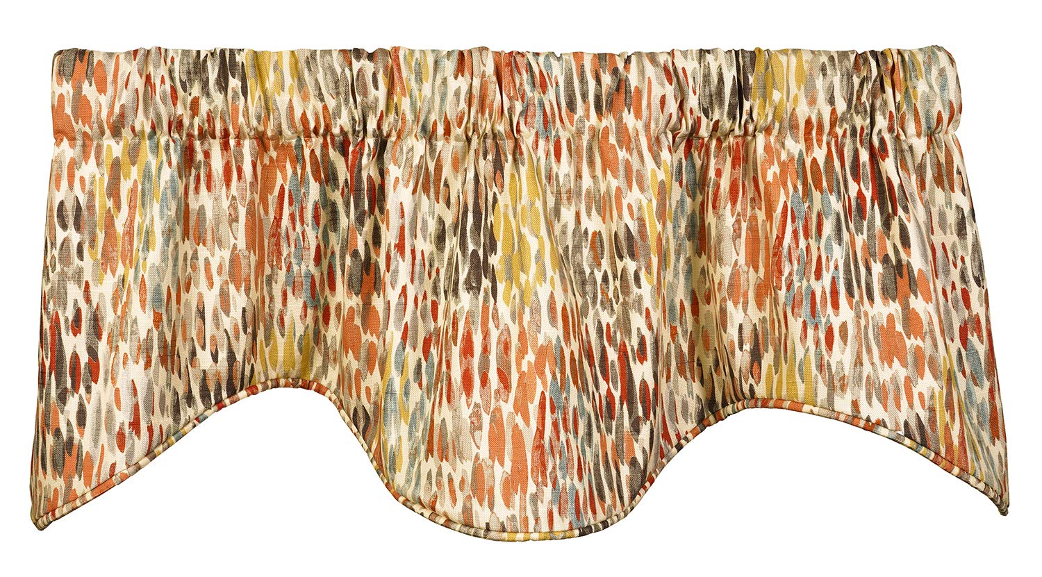 Kelly Ripa Brown Fabric Window Valances - 53 x 18 Inches for Kitchen & Living Room - Elegant Home Decor for Cozy Spaces & Natural Light Control