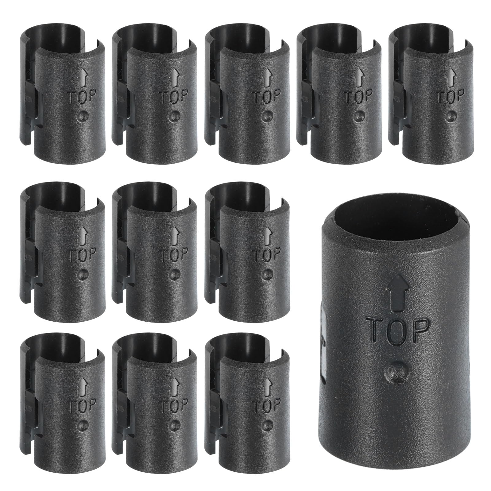uxcell 24pcs 3/4 Inch (19mm) Wire Shelf Clips - Plastic Shelving Lock Clips Replacement for Wire Shelving System (12 Pairs) - Perfect for Kitchen, Garage, and Closet Organization