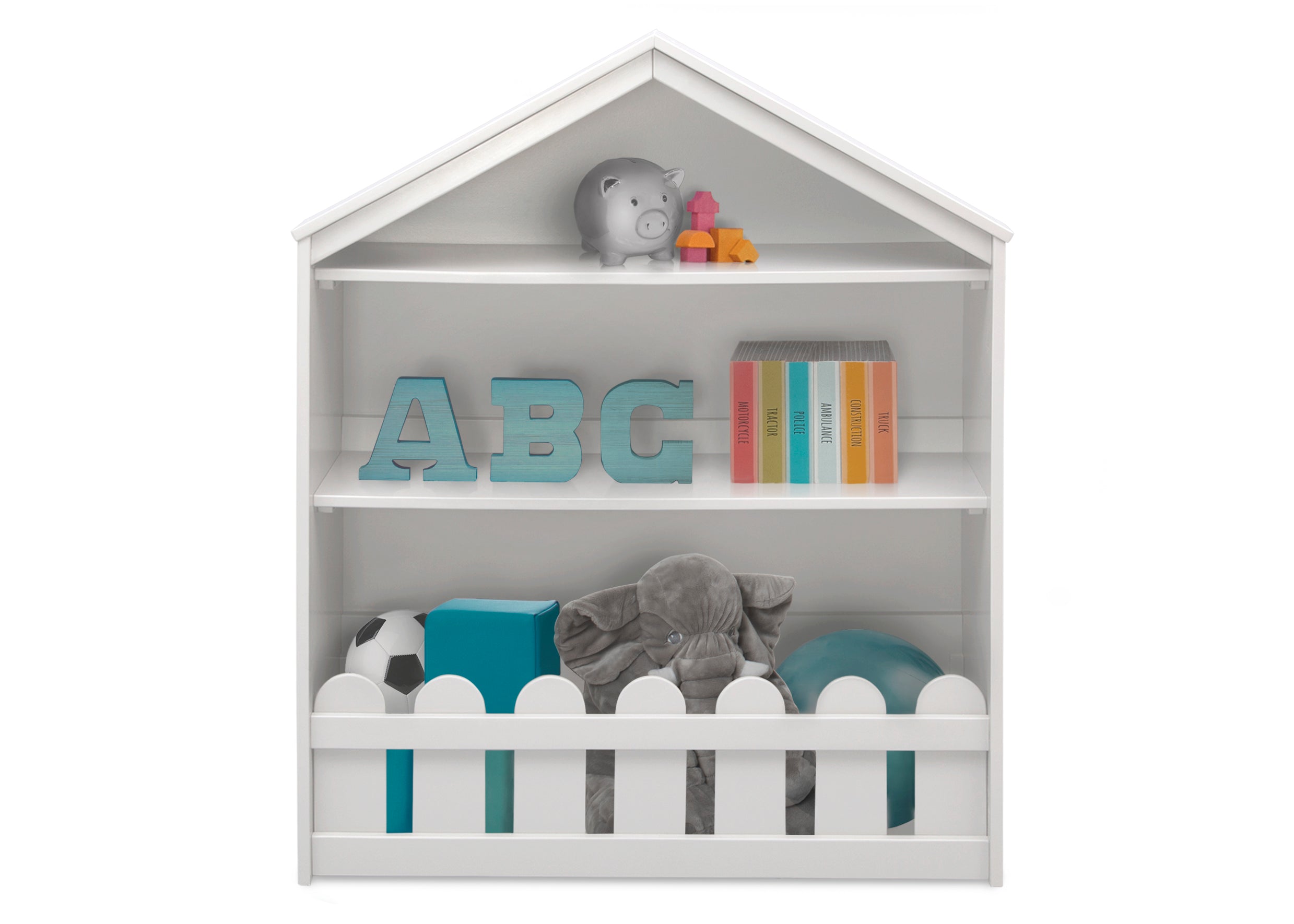 Happy Home Storage Bookcase - 5-Tier Wooden Bookshelf for Living Room, Bedroom & Office - Modern Organizer for Books, Toys & Decor - Perfect for Small Spaces & Home Organization