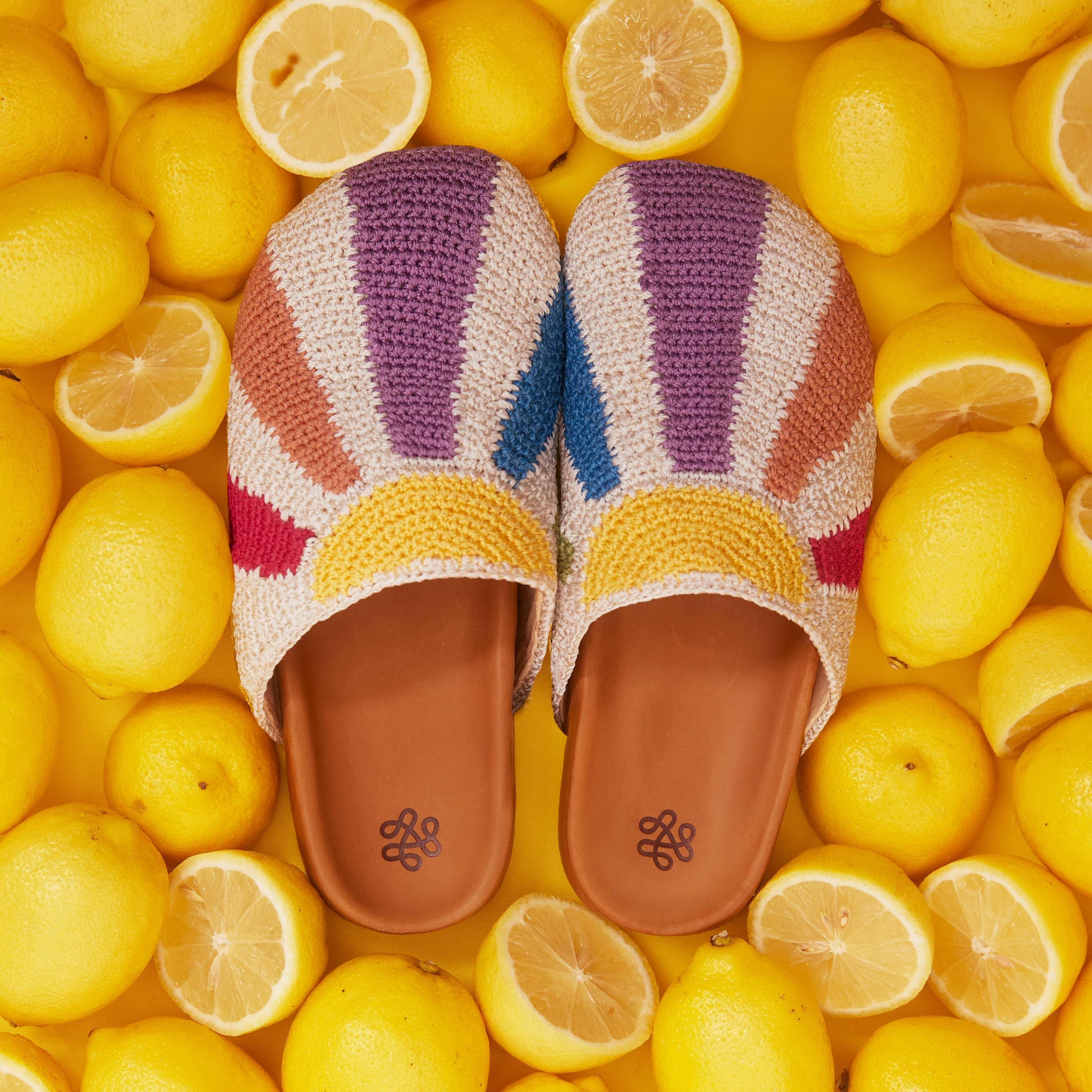 Hand Crochet Bolinas Clog - Comfortable Multi Sunbeam Design for Women | Perfect for Beach, Garden & Casual Summer Outfits