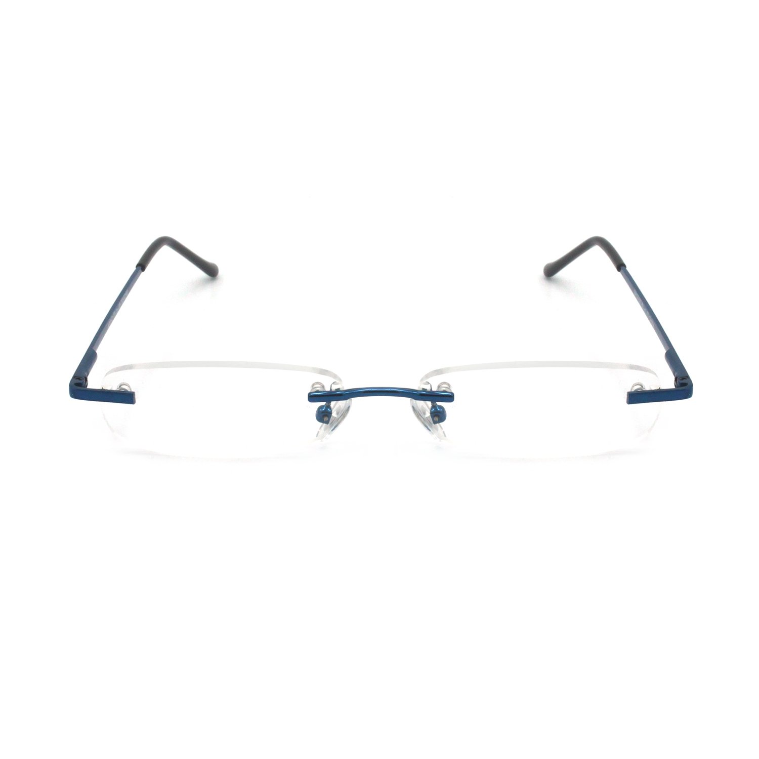 5 Pairs Metal Rimless Reading Glasses with Spring Hinge - Lightweight Slim Case for Men & Women - Perfect for Reading, Office Work, and Everyday Use