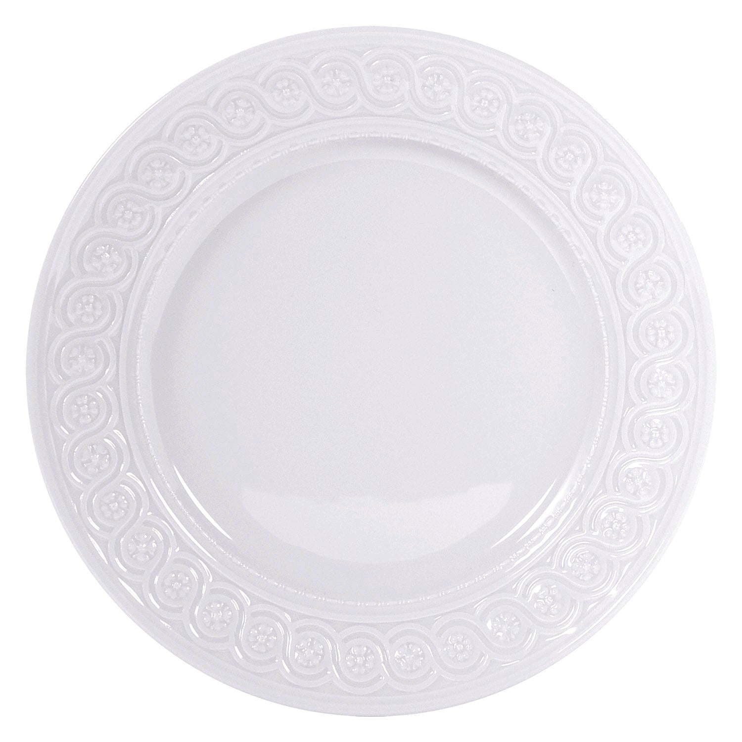 Louvre Dinner Plate Set - Elegant Fine China Porcelain Plates for Formal Dining, Wedding, and Special Occasions | 10.5 Inch Round Dishwasher Safe Plates for Restaurants and Home Use