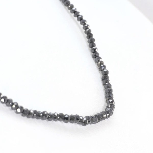 18K White Gold Black Diamond Necklace for Women - Elegant Fine Jewelry Gift for Anniversary, Valentine's Day & Special Occasions