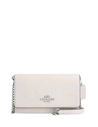 Coach Flap Clutch Crossbody Bag for Women | Genuine Leather Shoulder Purse with Adjustable Strap | Perfect for Evening Parties, Date Nights & Special Occasions