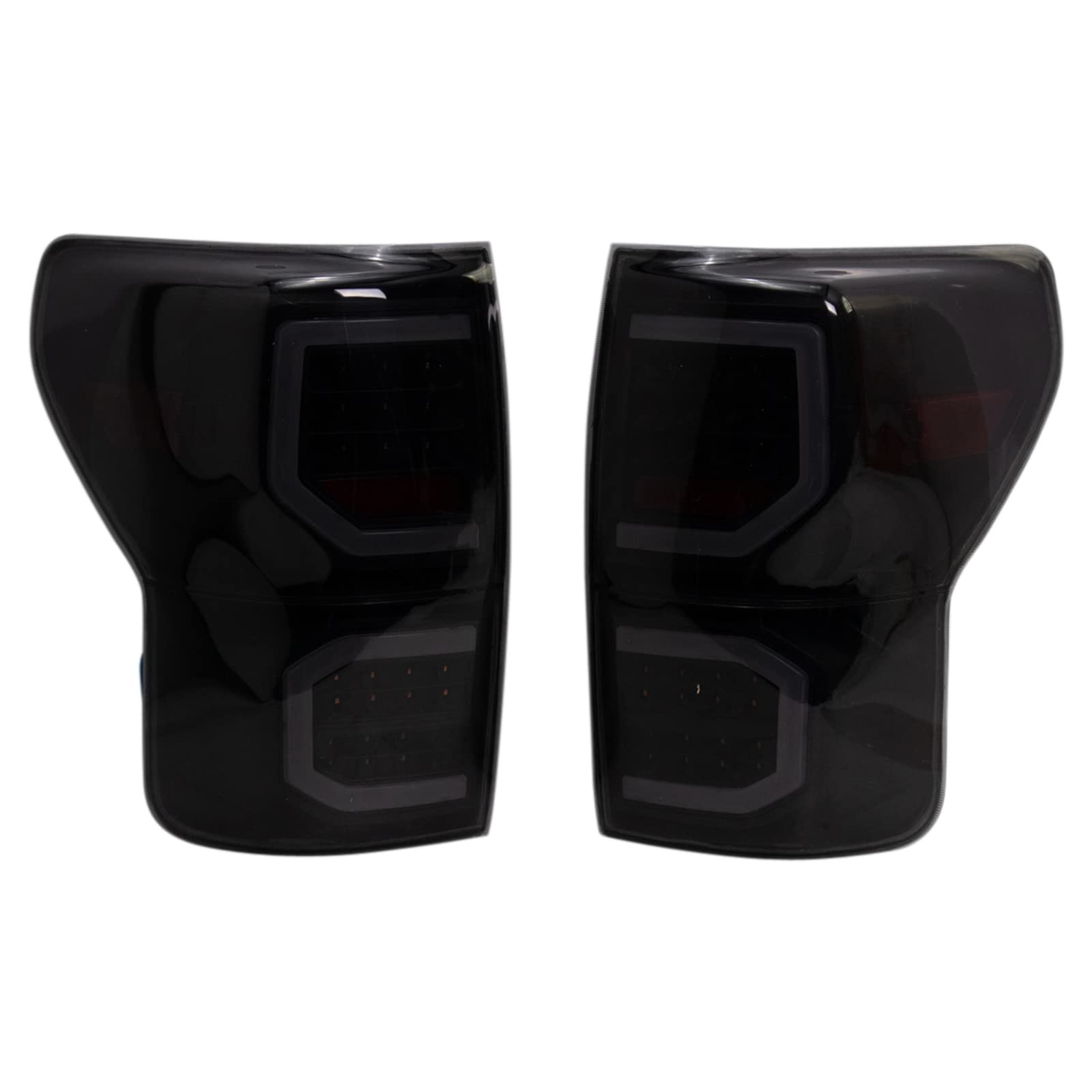 TRQ Rear Tail Lights Set Compatible with 2007-2013 Toyota Tundra - TO2800165, TO2800183, TO2801165, TO2801183 - Perfect for Night Driving & Enhanced Vehicle Safety