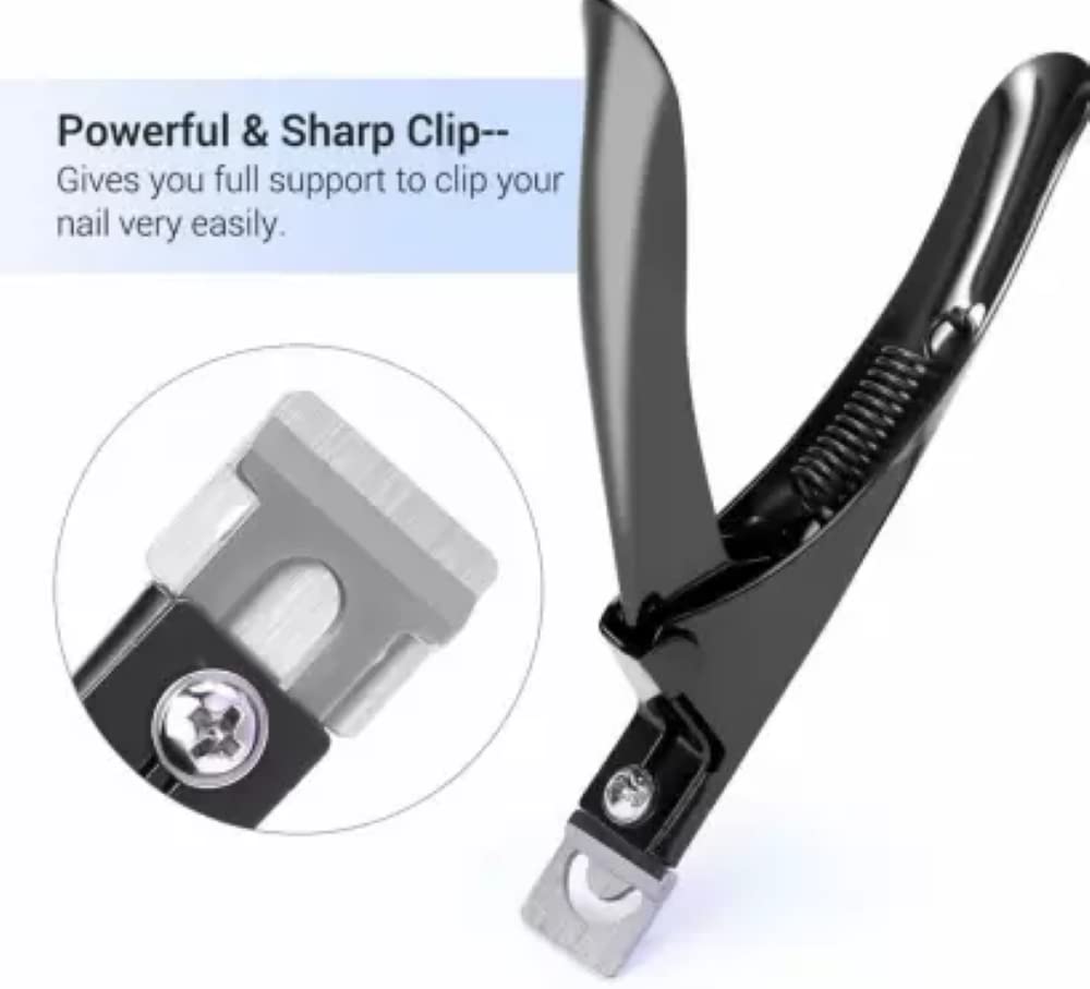 Feelhigh Professional Acrylic Nail Clipper Set - False Nails Tip Cutter & Nail Trimmer for Salon & Home Manicure | Perfect for Acrylic, Gel & Fake Nails