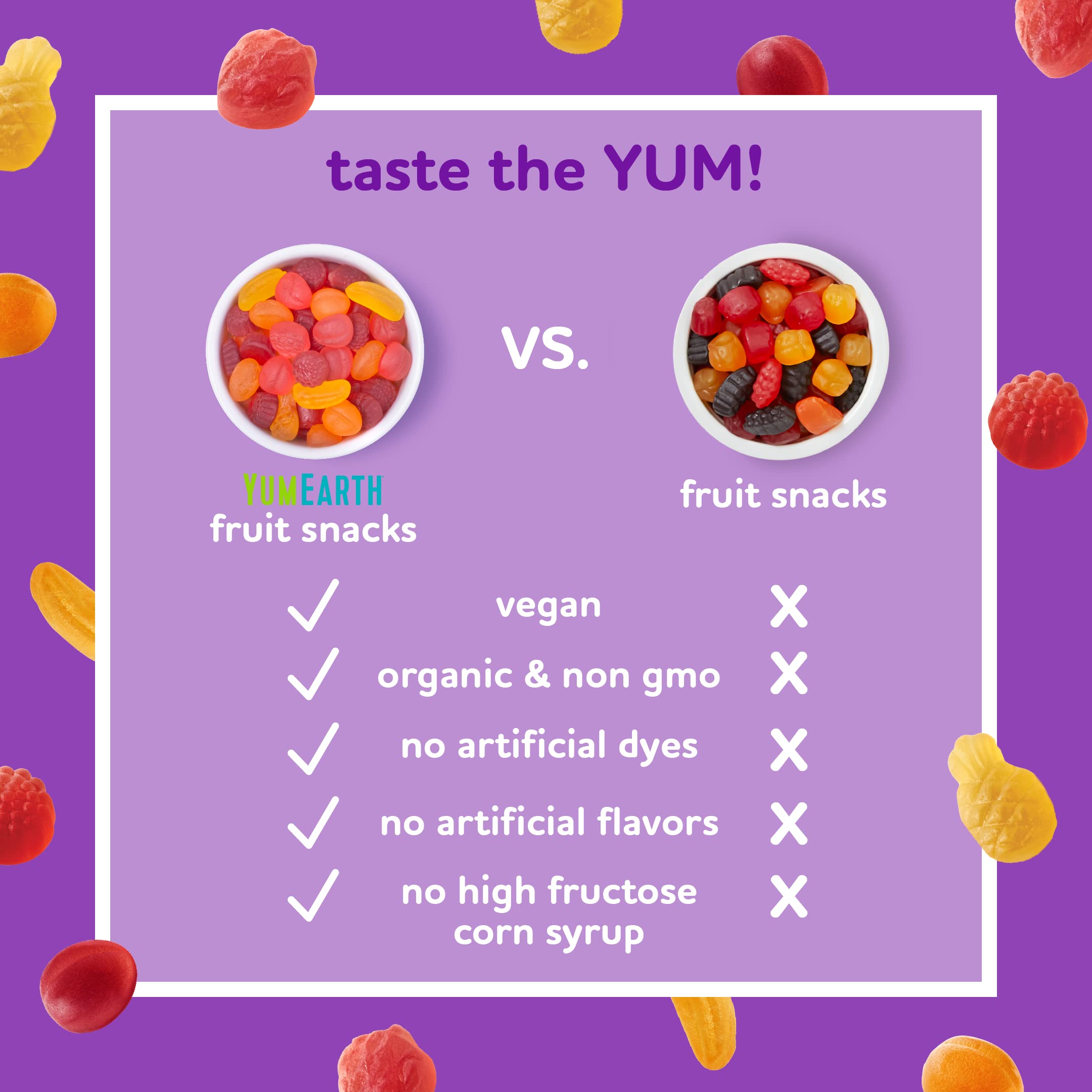 YumEarth Organic Tropical Fruit Snacks - 10 Pouches per Pack, 6.2oz (Pack of 12) | Gluten-Free, Vegan & Non-GMO | Healthy Kids Snacks for School, Travel & Lunchboxes