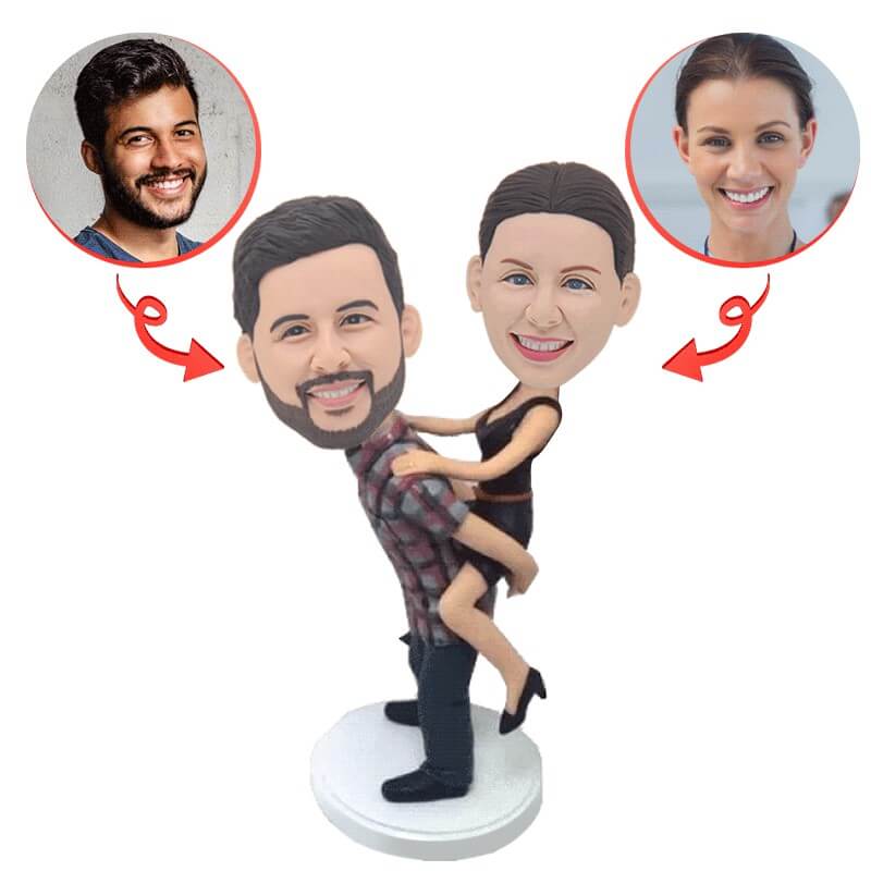 Custom Personalized Couple Bobbleheads - Unique Wedding, Anniversary & Valentine's Gift for Couples - Perfect for Home Decor, Office Desk & Romantic Surprises
