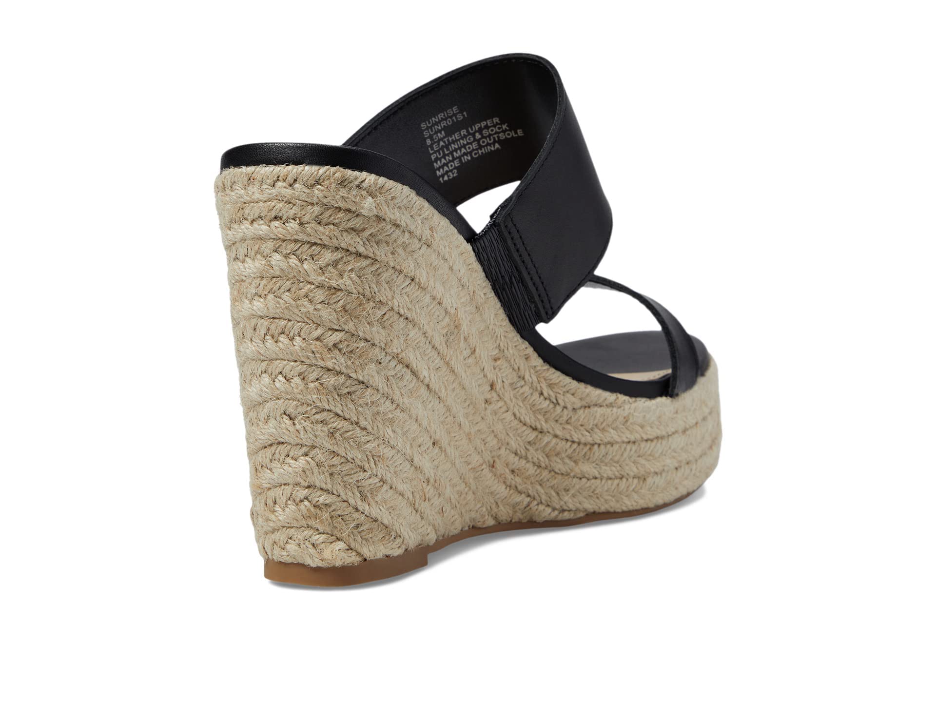 Steve Madden Women's Sunrise Wedge Sandals - Comfortable Jute-Wrapped Wedge Heel with Padded Footbed, Open-Toe Design for Summer, Beach & Casual Outings