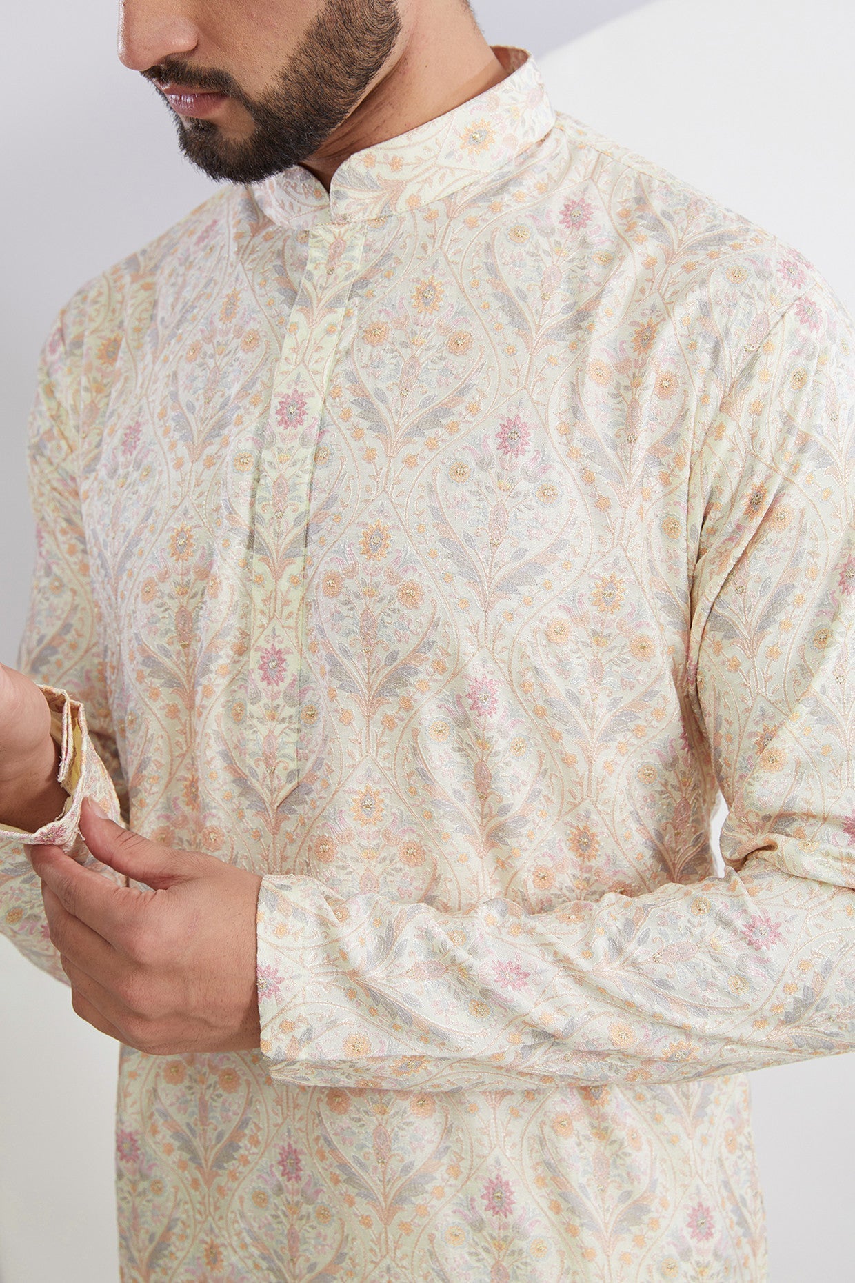 Ivory Embroidered Kurta for Women - Elegant Traditional Indian Tunic - Perfect for Festivals, Weddings & Casual Wear