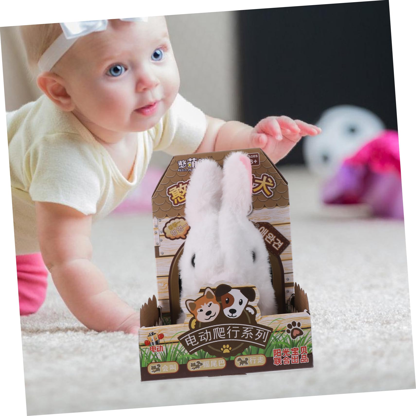 BCOATH Electric Rabbit Toy for Kids - Early Learning Musical Instrument Set, Adorable Parent-Child Interactive Plastic Toy for Toddlers & Girls | Perfect for Birthday Gifts, Early Childhood Education & Family Playtime