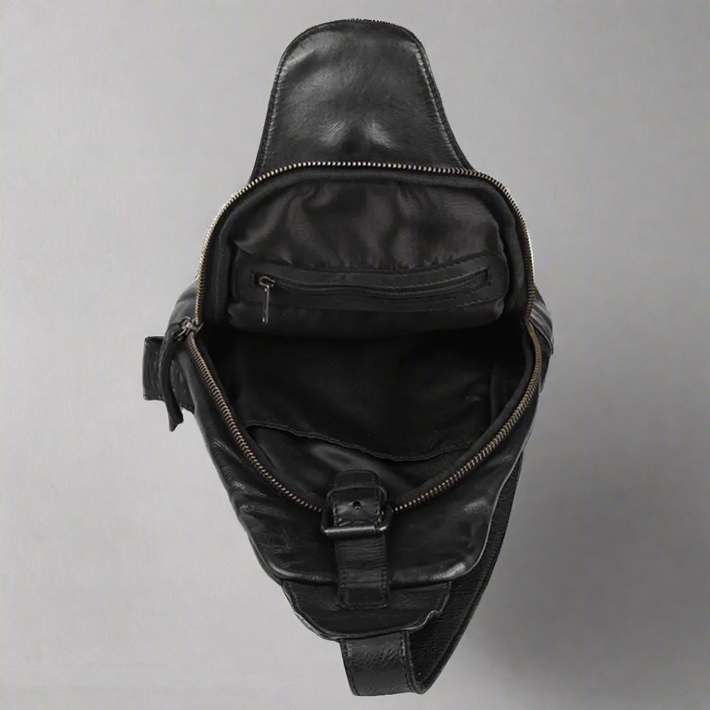 Off The Shoulder Leather Chest Backpack - Stylish & Durable Crossbody Bag for Women - Perfect for Travel, Hiking, and Everyday Use