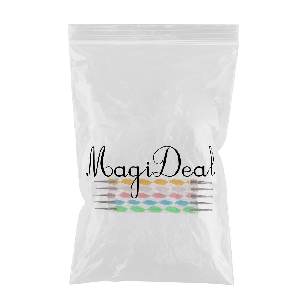 VMS INDIA 5-Piece Spiral Head Pen Drill Point Needle Set for Nail Art, DIY Clay Modeling & Crafting - Perfect for Nail Design, Polymer Clay Sculpting and Jewelry Making