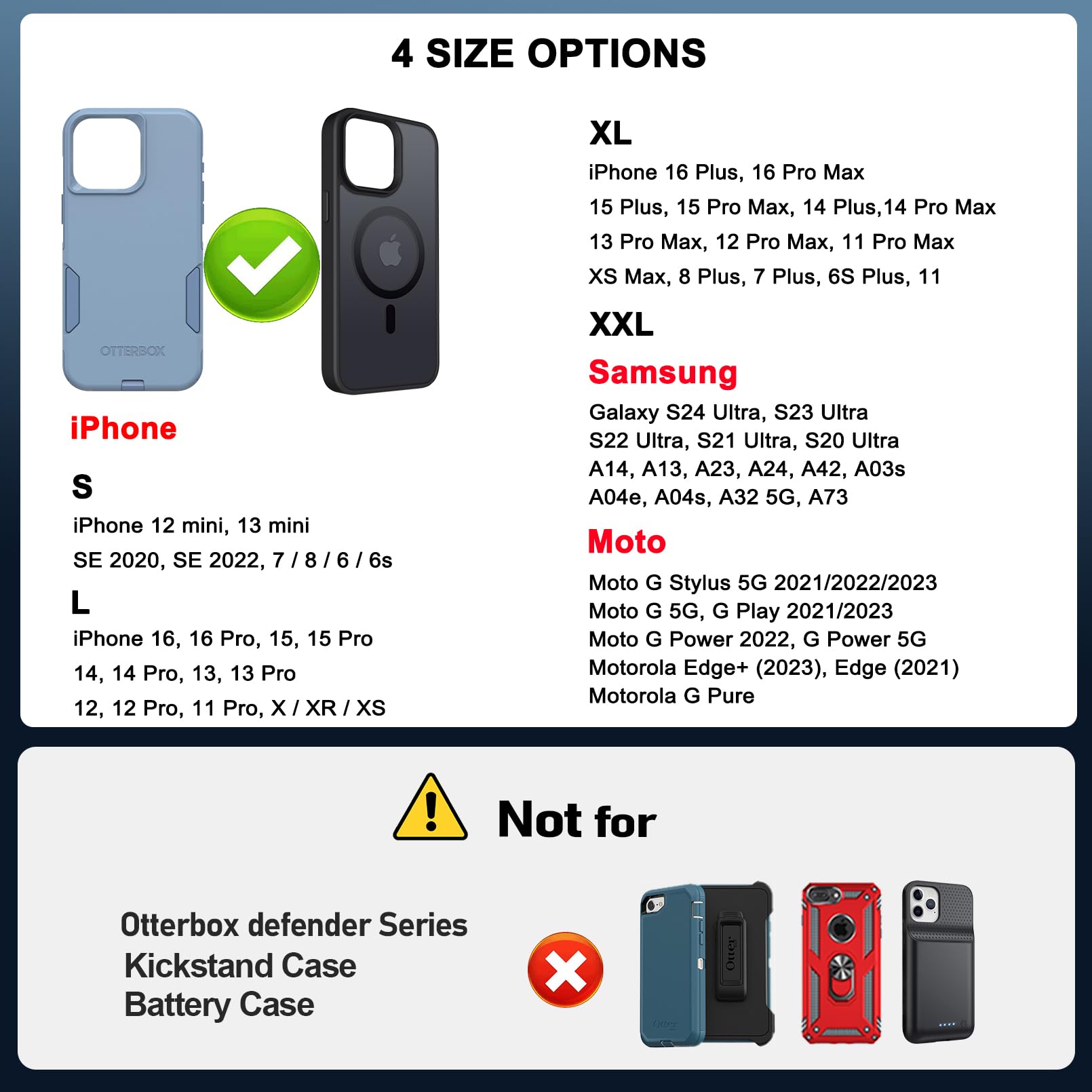 YKOOE Universal Phone Holster Belt Clip - Compatible with Samsung Galaxy S25/S24/S23/S22/S21/S20 Ultra & Pixel 8/7 Pro - Adjustable Waist Pouch with Card Holder (Black, XXL) - Perfect for Outdoor Activities, Work, Travel & Hands-Free Convenience