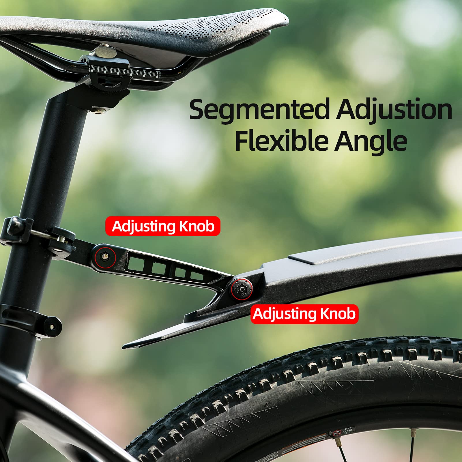 ROCKBROS Adjustable Bike Fenders Set - Universal Front & Rear Mud Guards for Mountain & Road Bikes - Waterproof Cycling Protection for Commuting, Off-Road & Wet Weather Riding