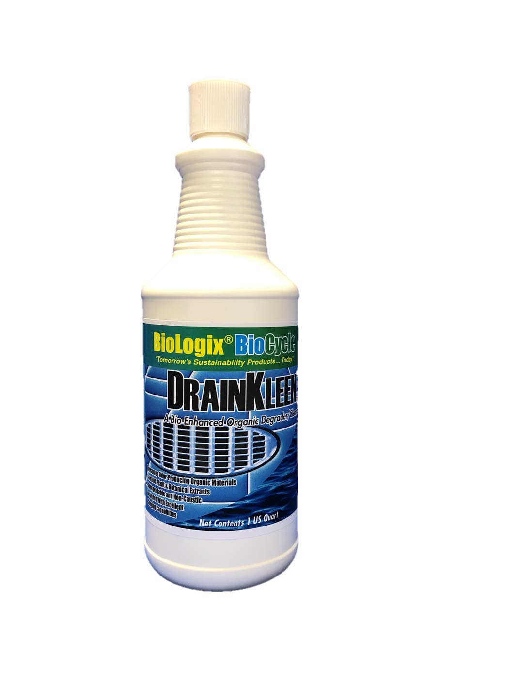 BioLogix DrainKleen - Organic Microbial Drain Cleaner with Bio-Enhanced Formula (12 Quart Case) - Safe for Pipes, Eliminates Odors & Prevents Clogs - Ideal for Kitchen Sinks, Bathroom Drains & Septic Systems