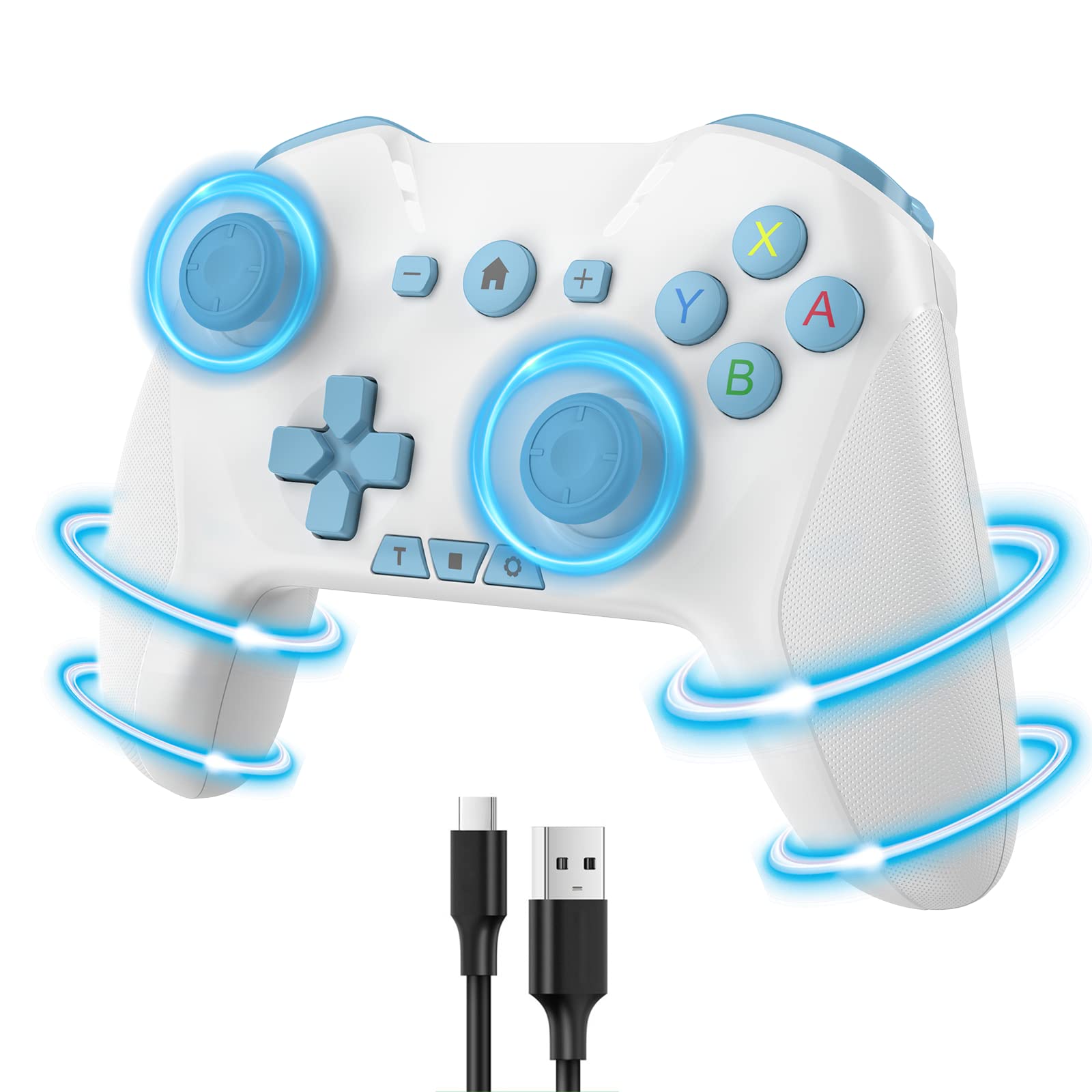 Wireless Bluetooth Controller for Switch/PC/Mobile - Dual Motion, Turbo, 6-Axis - Perfect for Black Myth: Wukong Gaming