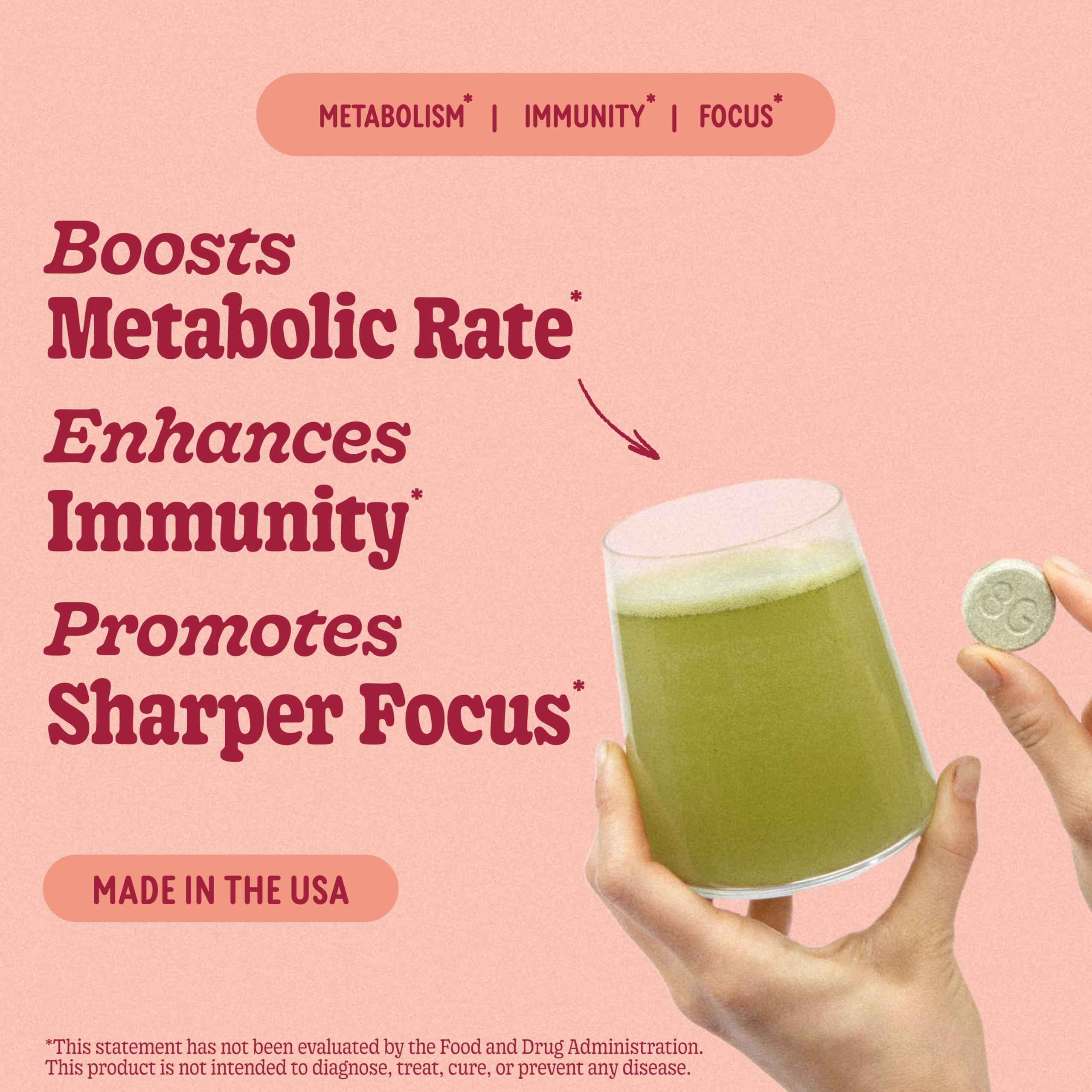 8Greens Supergreens Tablets - Organic Superfood Supplement with Aloe Vera, Spirulina & Chlorella for Metabolism, Immunity & Focus | Effervescent Daily Greens Powder Tablets (10 Servings) - Perfect for Busy Professionals & Health-Conscious Individuals