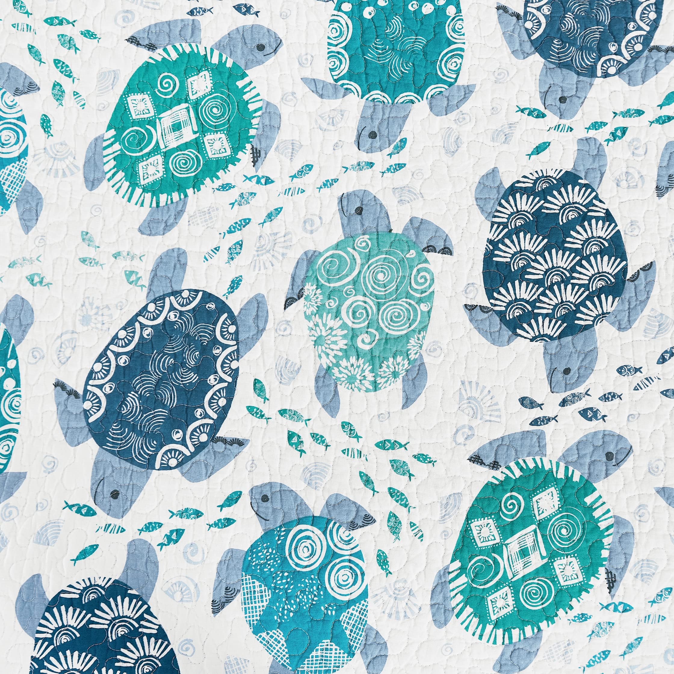 C&F Home Turtle Bay Full/Queen 3-Piece Reversible Quilt Set with 2 Standard Shams - Coastal Beach Style in White, Blue & Teal - Stripes Reverse Design - Perfect for Guest Rooms, Beach Houses & Coastal-Themed Bedrooms