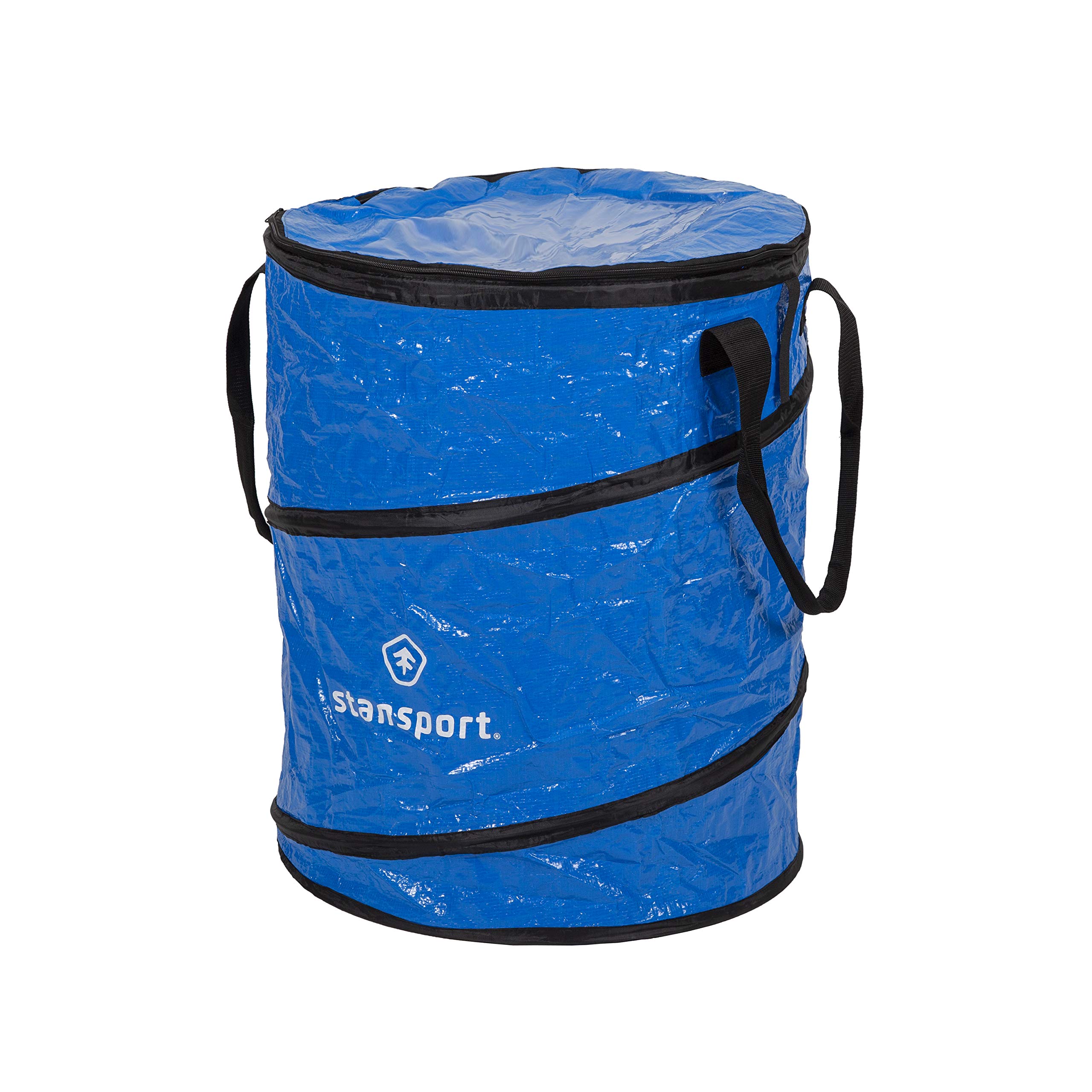 Stansport Collapsible Campsite Carry-All & Trash Can - Portable Outdoor Storage Bag for Camping, Picnics, Beach & Hiking - Durable Waterproof Collapsible Bin with Handles