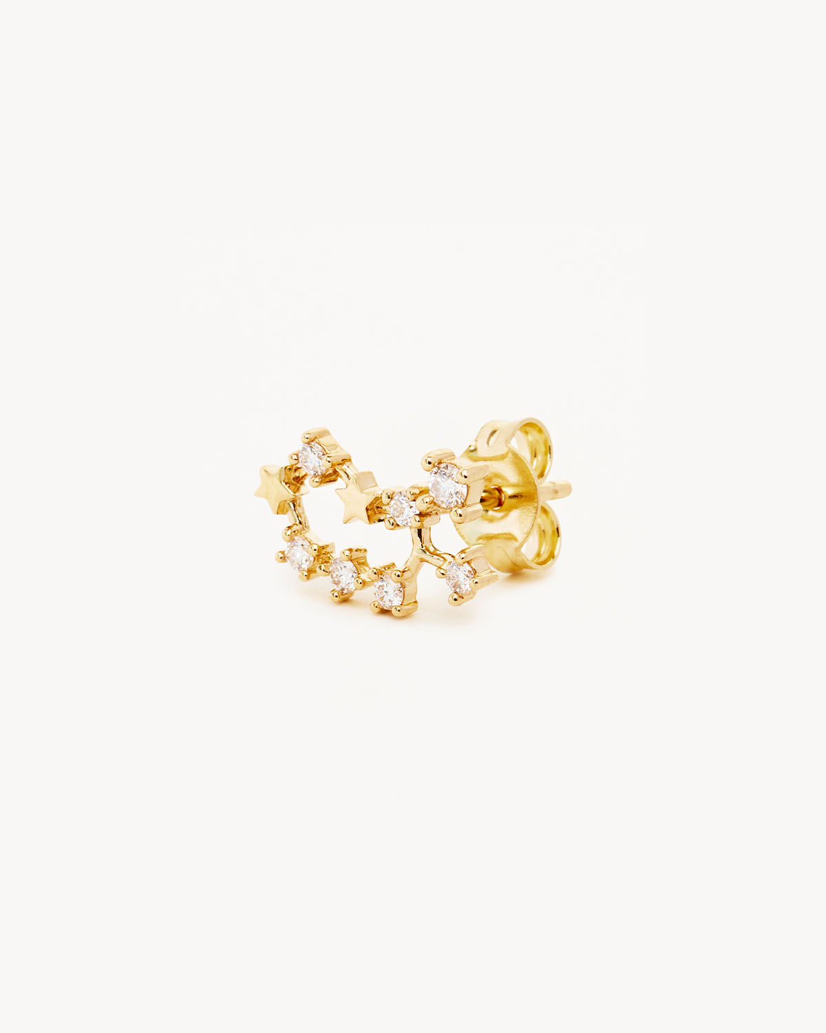 14K Solid Gold Starry Night Zodiac Constellation Diamond Stud Earrings - Sagittarius Horoscope Jewelry for Women | Perfect Gift for Birthday, Anniversary & Special Occasions
