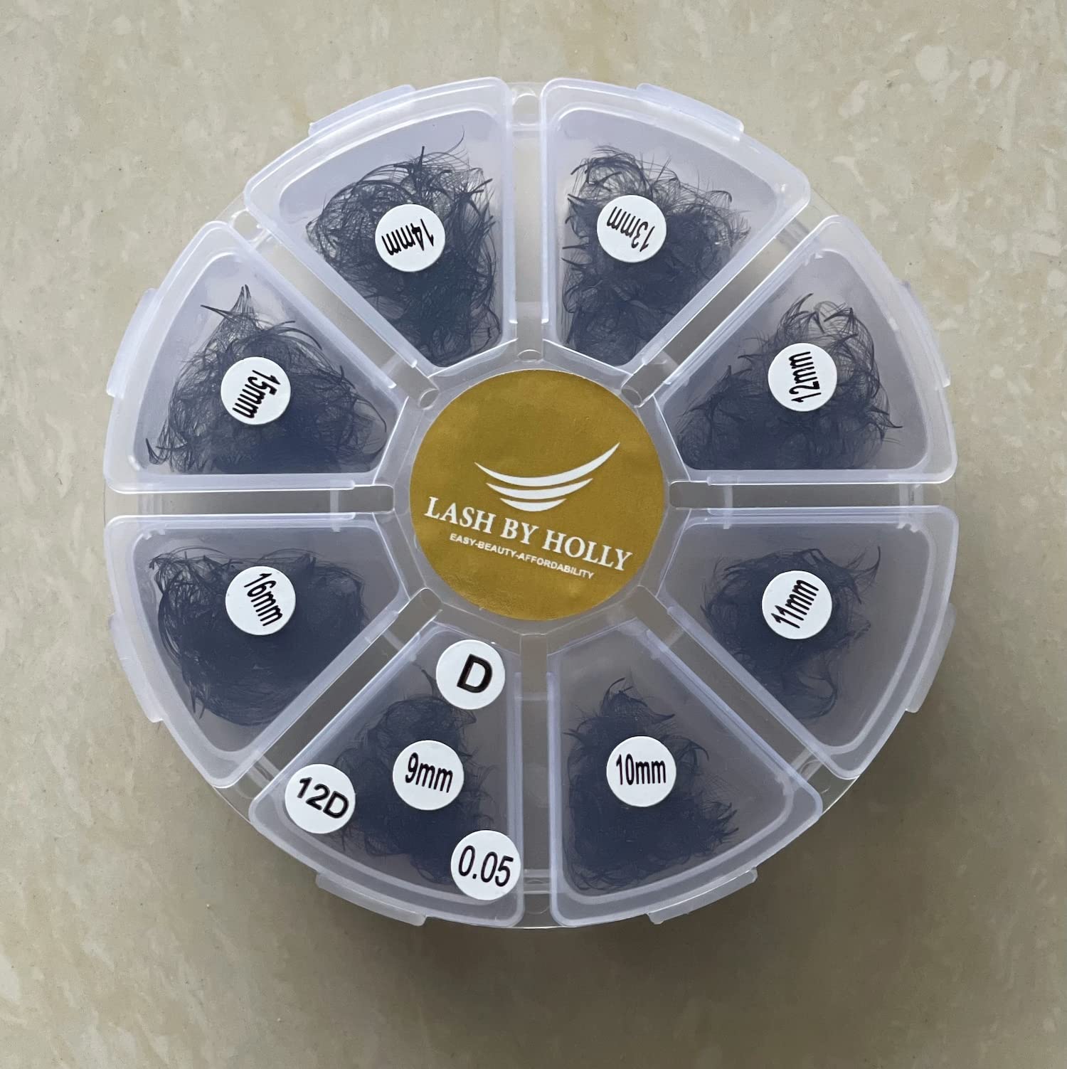 800 FANS LASH BY HOLLY - Premium Handmade Pre-Made Eyelash Fans Mixed Lengths 9-15mm for Volume Lashes (8D800FAN-D) | Perfect for Professional Lash Artists, Bridal Makeup, and Special Occasions