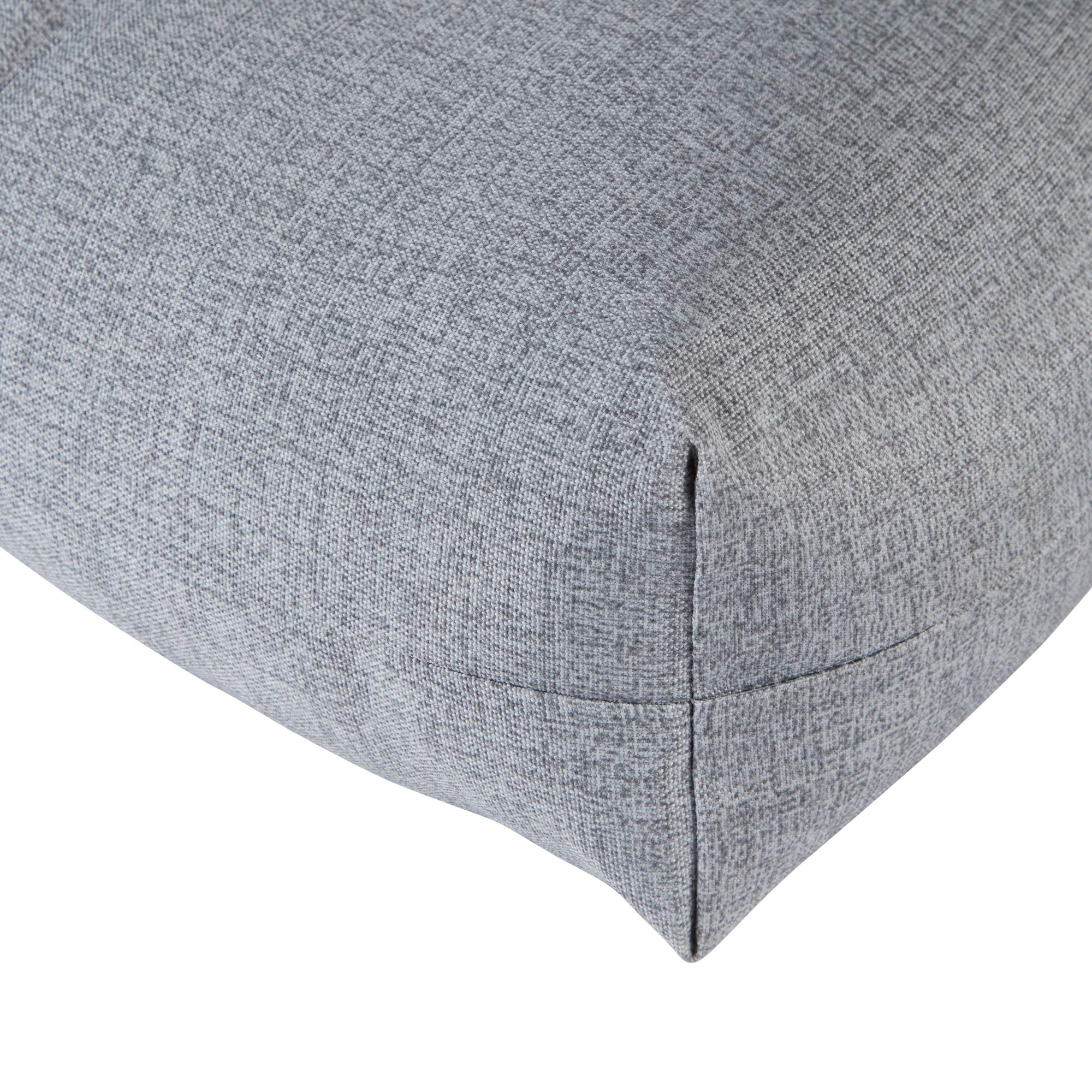 South Pine Porch Outdoor High-Back Chair Cushion Set of 2 - Heather Gray Water-Resistant Cushions for Patio, Deck, and Garden Furniture Comfort