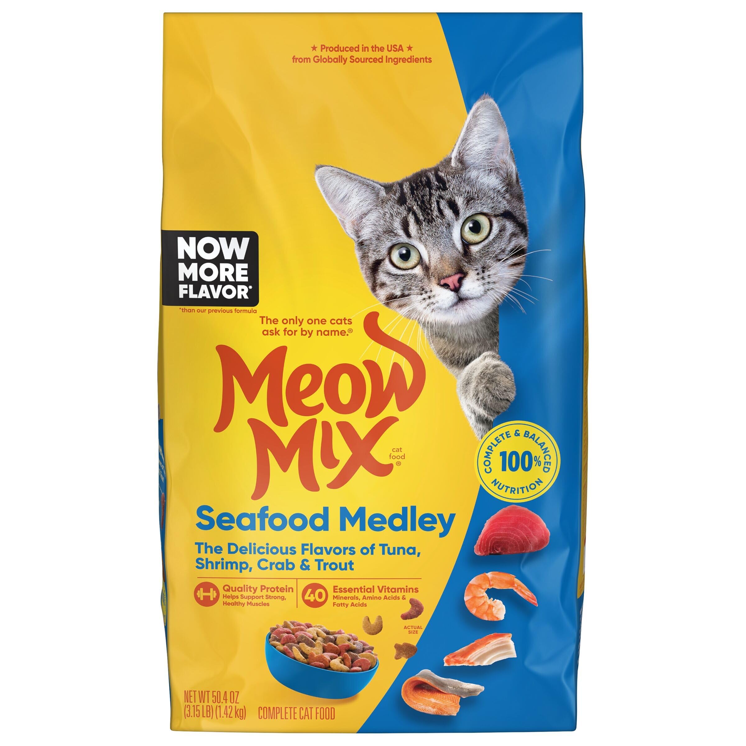 Premium Seafood Medley Dry Cat Food - High Protein, Grain-Free Recipe for Adult Cats - Perfect for Indoor & Outdoor Felines - Supports Healthy Skin & Coat