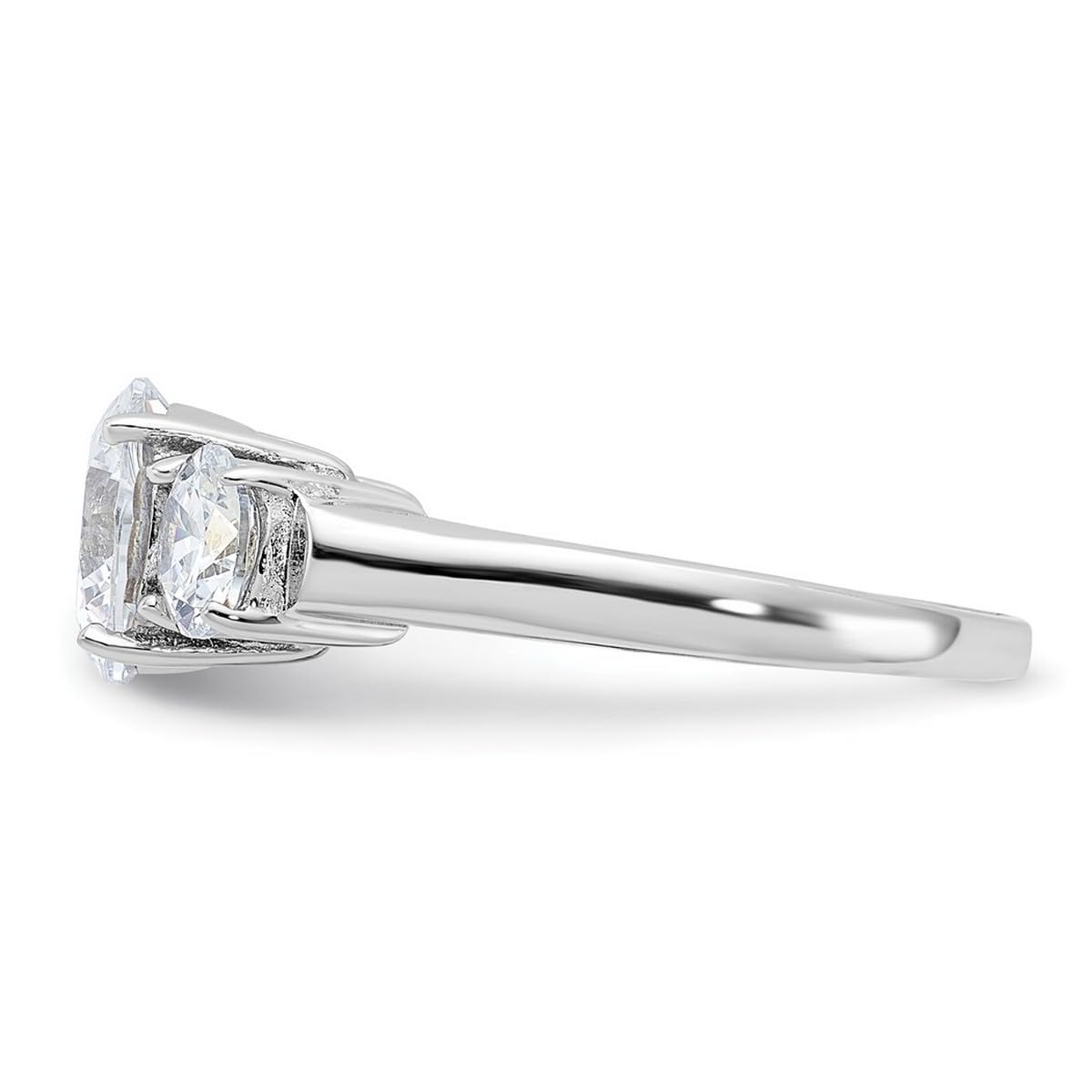 925 Sterling Silver Cubic Zirconia Ring for Women - Elegant CZ Simulated Diamond Wedding Band, Promise Ring & Anniversary Gift (Perfect for Engagement, Valentine's Day & Special Occasions)