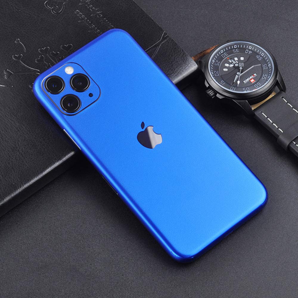 Tectom 2-Pack Ultra-Thin Waterproof Anti-Scratch Skin Wrap Protector for iPhone 11 Pro - Blue Back Sticker Decals Protective Film | Perfect for Daily Use, Travel & Outdoor Activities