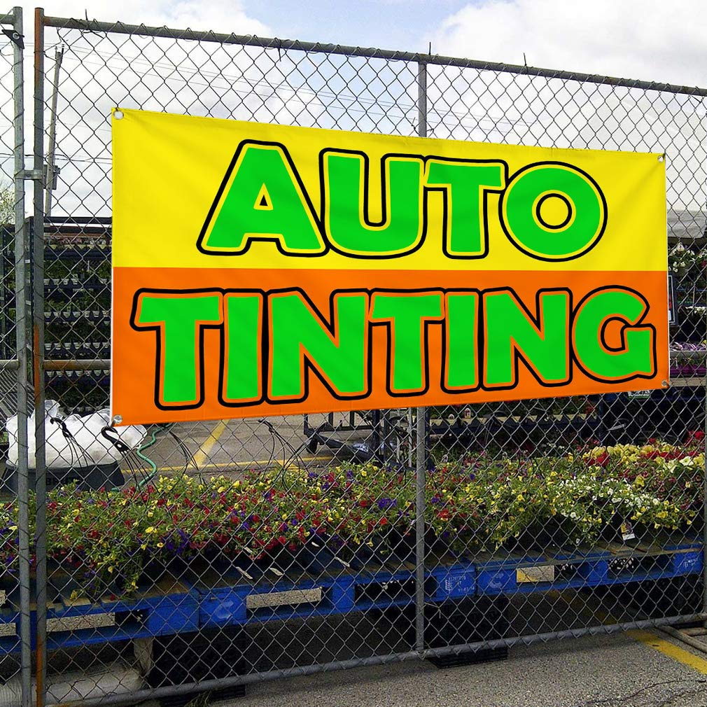 Premium Vinyl Banner - 48x96 Inches, Weatherproof & Durable with 8 Grommets for Easy Hanging | Ideal for Business Signs, Outdoor Advertising, Yard Sales & Industrial Use | Auto Tinting Green for Enhanced Visibility