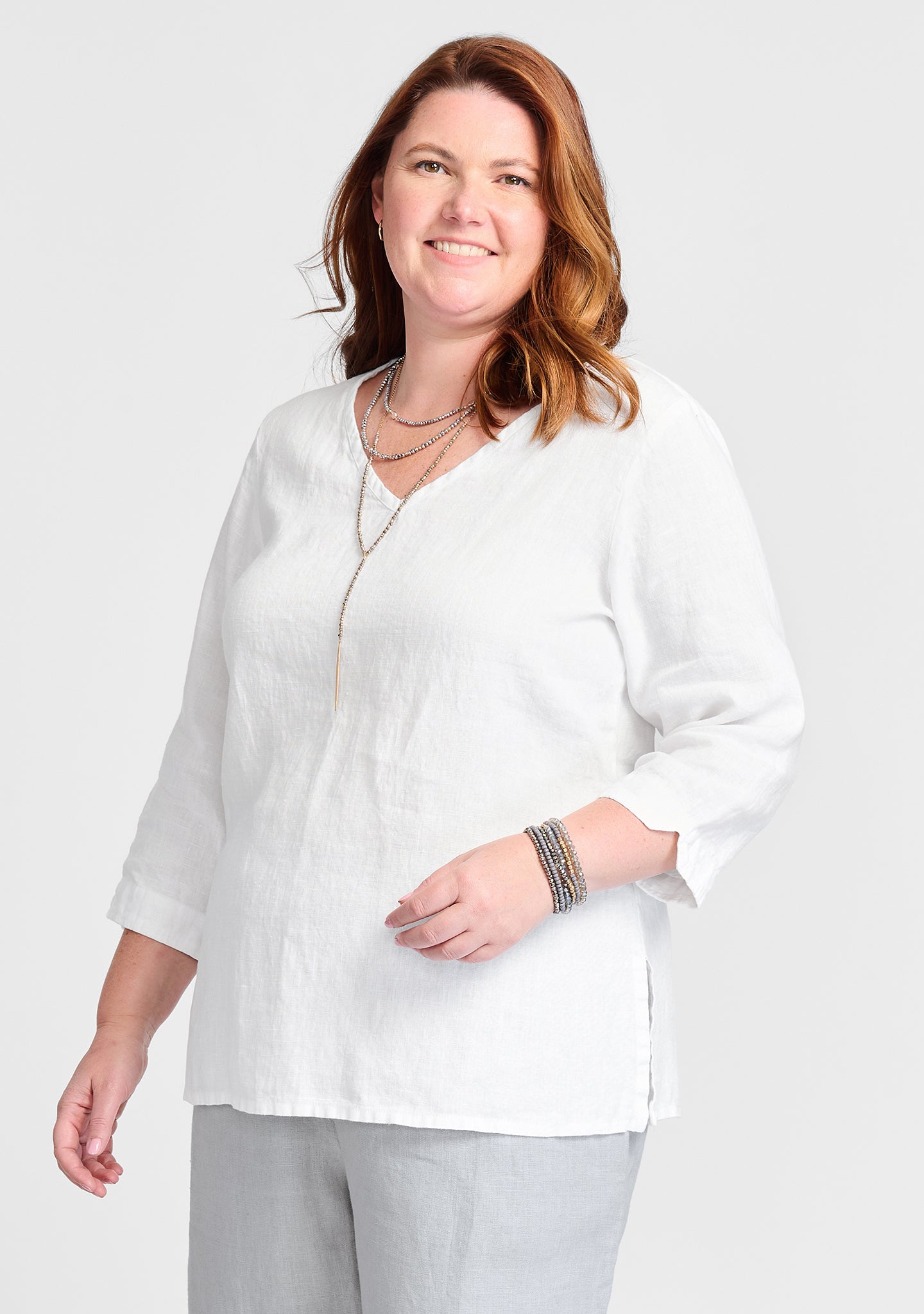 V-Neck Linen Pullover Shirt for Men & Women | Breathable & Lightweight Summer Top | Perfect for Casual Outings, Beach Wear & Travel