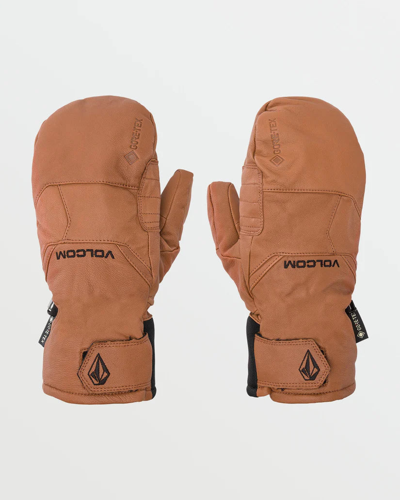 Volcom 2025 GAAAS Gore-Tex Mitt Gloves - Waterproof & Windproof Winter Gloves for Skiing, Snowboarding & Outdoor Activities (Caramel Color)