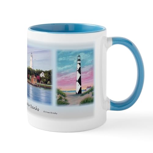 White/Blue Inside - Lighthouses Of The Outer Banks Mug