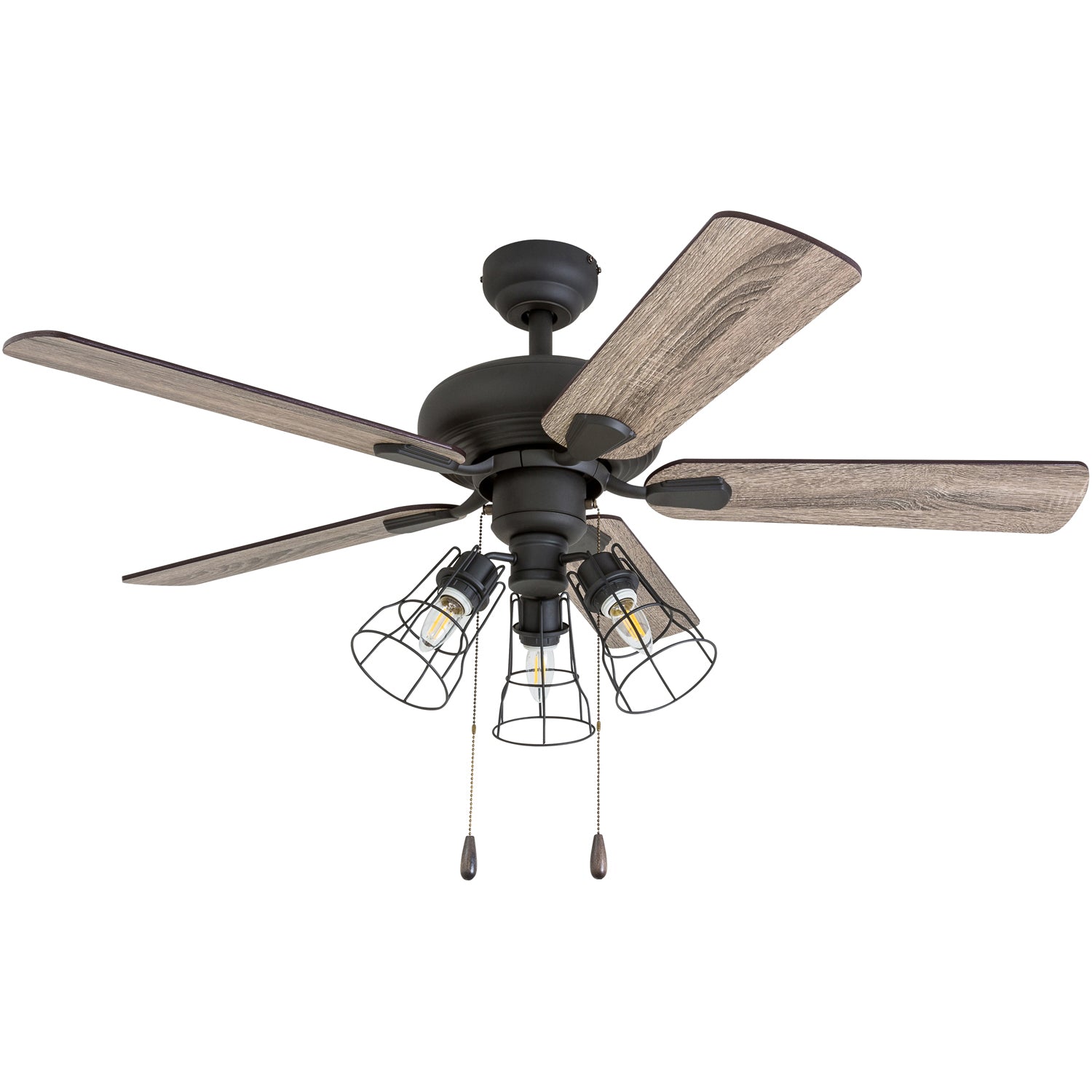 42 Inch Madison County Bronze Remote Control Ceiling Fan with Light Kit - Perfect for Living Room, Bedroom, and Outdoor Patio Cooling