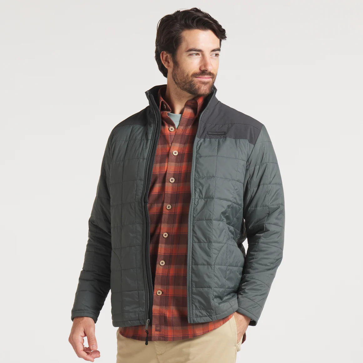 Southern Marsh Falcon Hill Quilted Jacket in Burnt Sage - Lightweight Insulated Hunting & Outdoor Jacket for Men - Perfect for Camping, Hiking and Fall Adventures