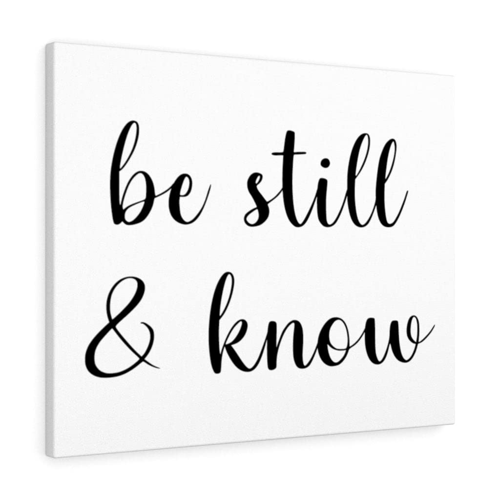 Christian Wall Art with Bible Verse - 'Be Still & Know' Scripture Print for Home Decor, Ready to Hang | Perfect for Living Room, Bedroom & Church Gifts