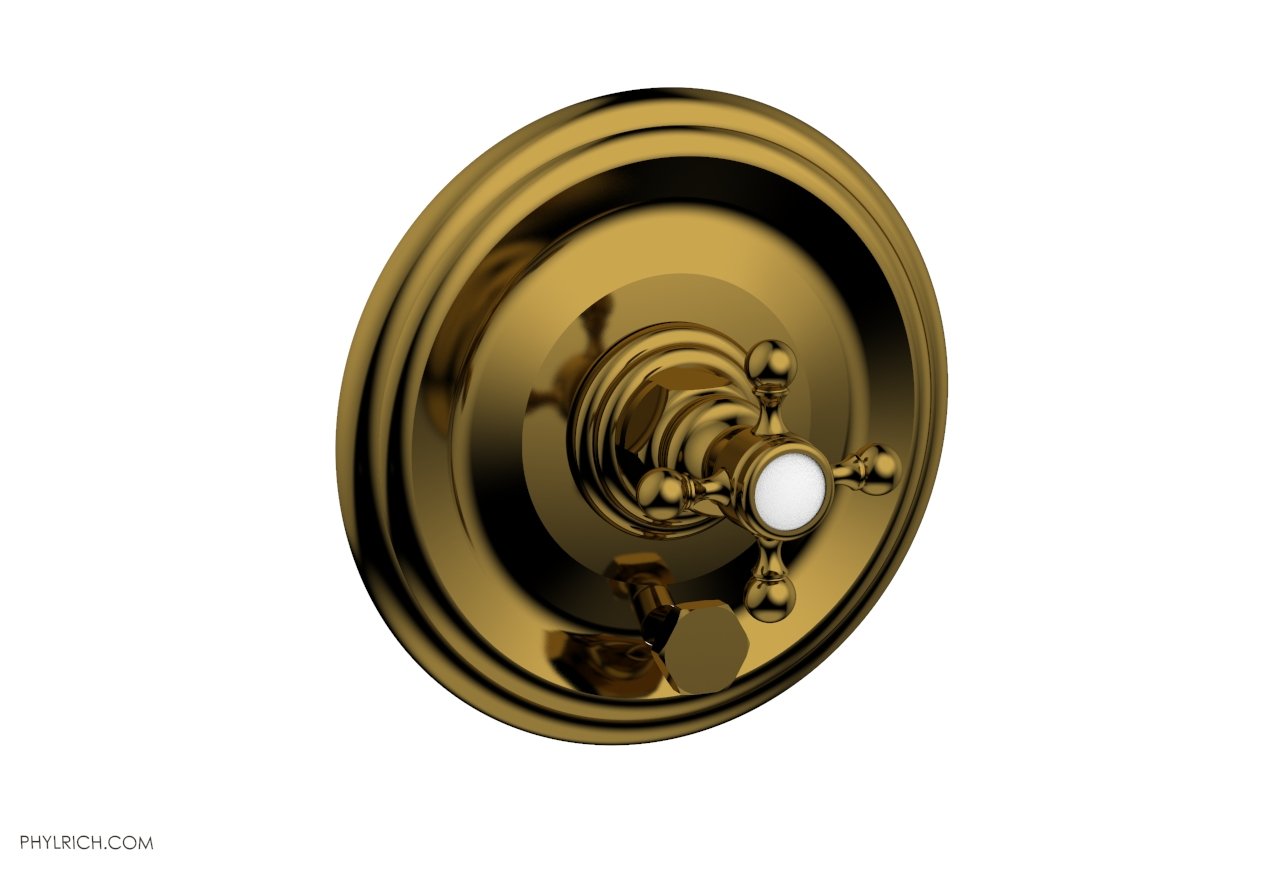 HEX TRADITIONAL Pressure Balance Shower Valve Trim Set with Diverter and Handle - 4-Inch Rough-In - Perfect for Bathroom Renovation and Modern Home Upgrades