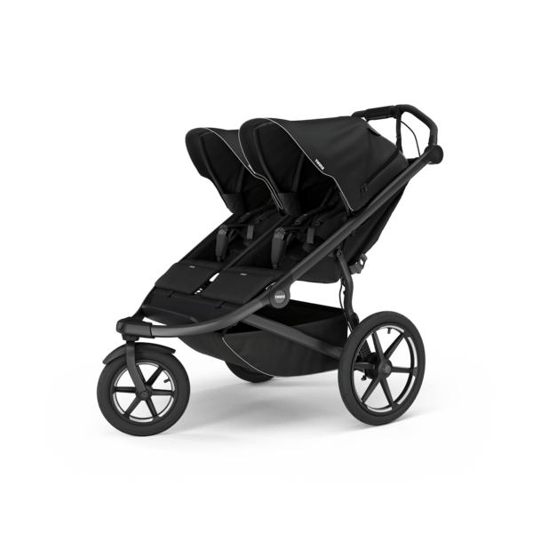 Thule Urban Glide 3 Double Black Stroller - Premium Double Jogging Stroller for Active Parents | Perfect for Running, Walking & Outdoor Adventures with Two Kids