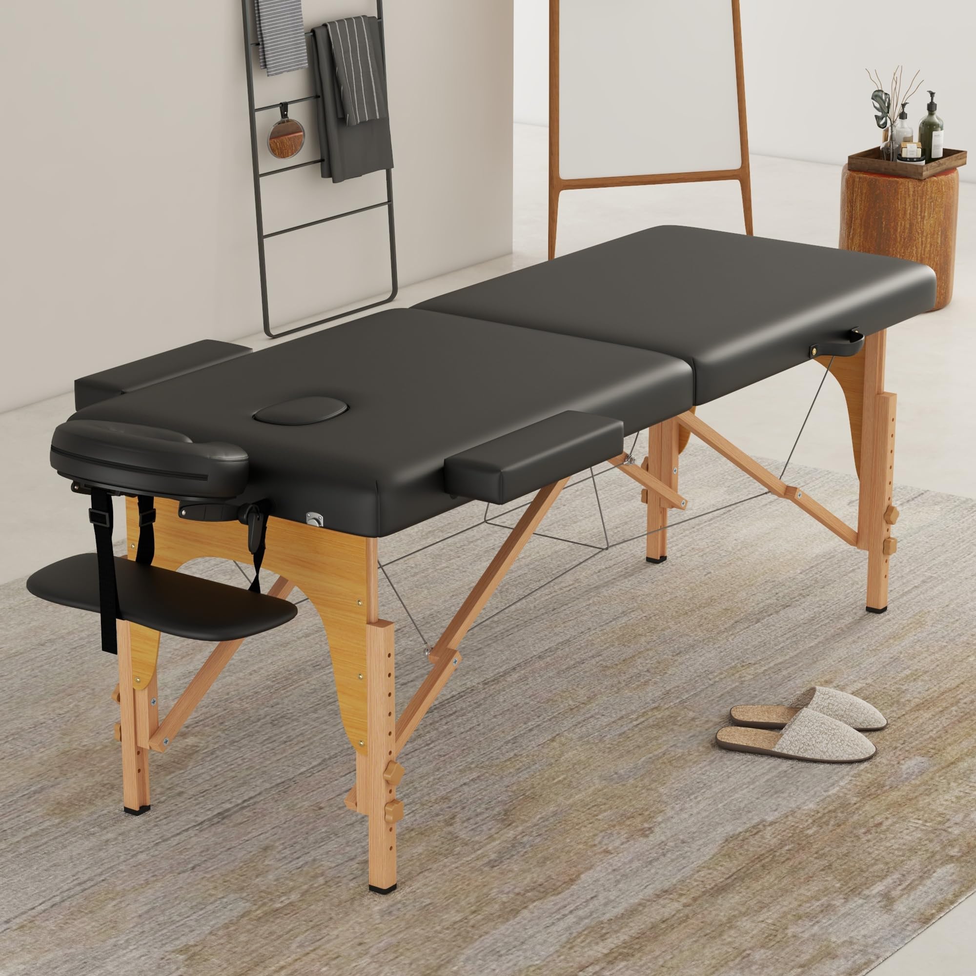 Portable 2-Section Foldable Massage Table - 27