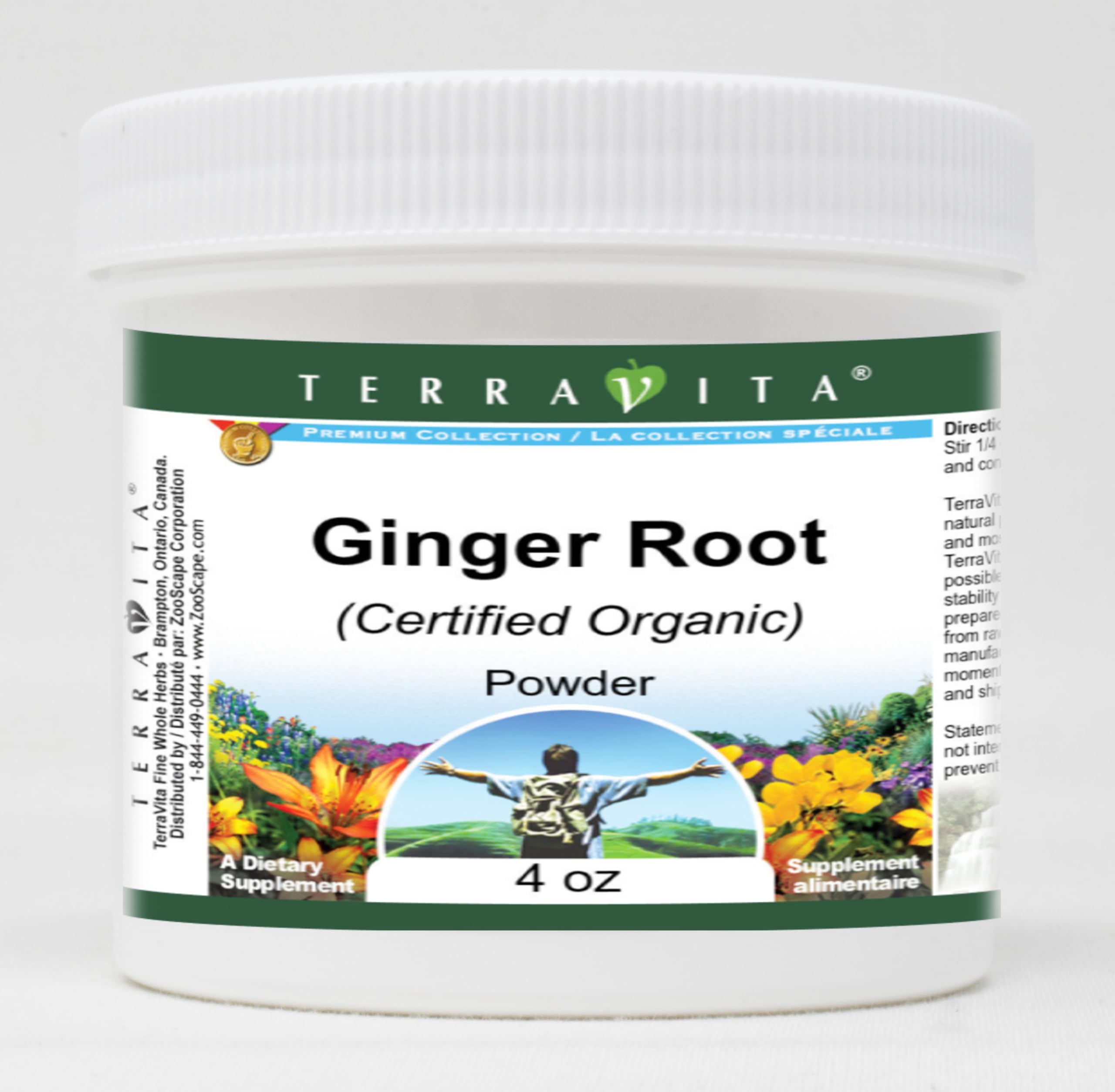 Organic Ginger Root Powder - USDA Certified, 4 oz (113g) - Pure & Natural for Cooking, Tea, Smoothies & Wellness - ZIN: 517703