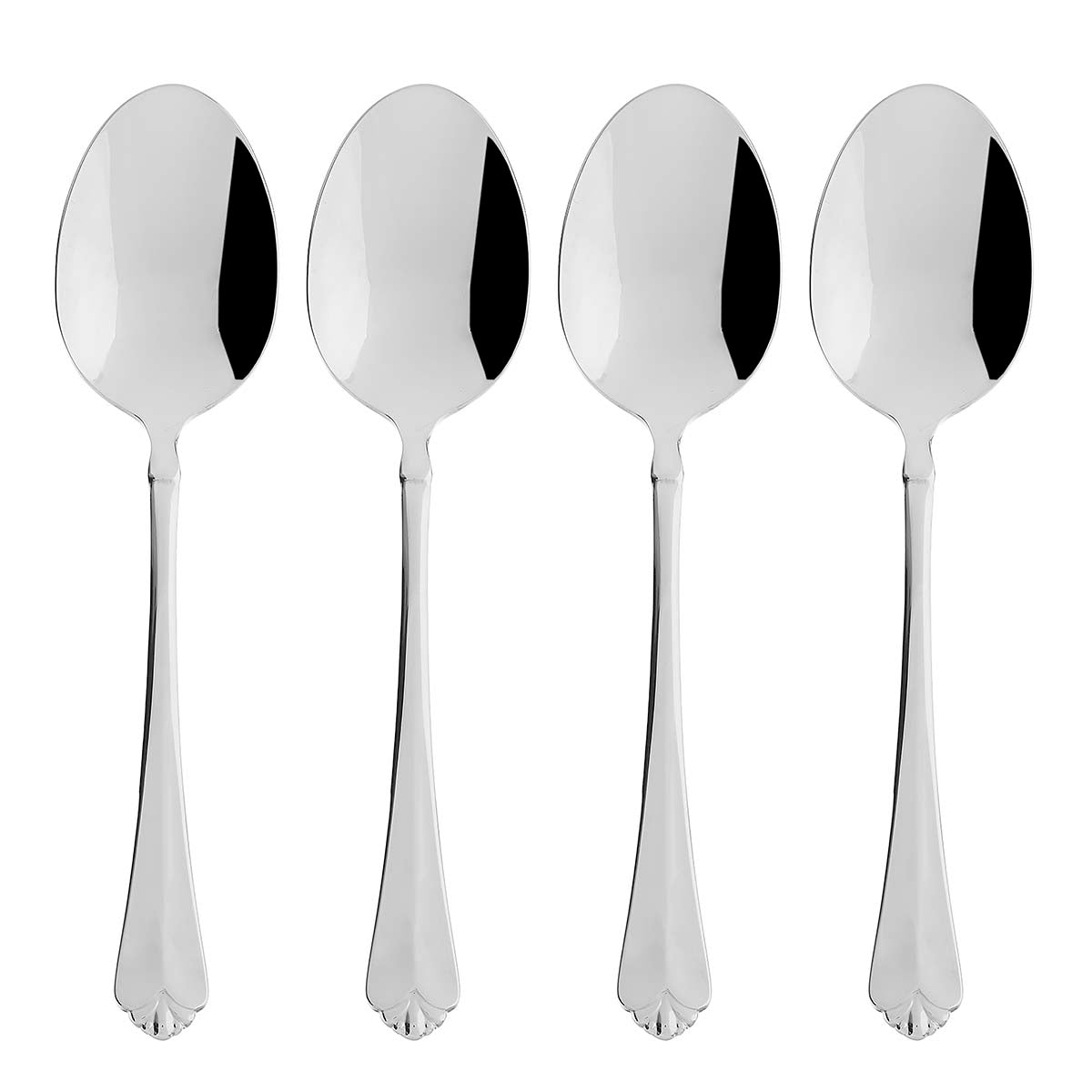 Premium Juilliard Dinner Spoon Set of 4 - Stainless Steel Flatware for Fine Dining, Restaurant & Home Use - Elegant Tableware for Dinner Parties & Special Occasions